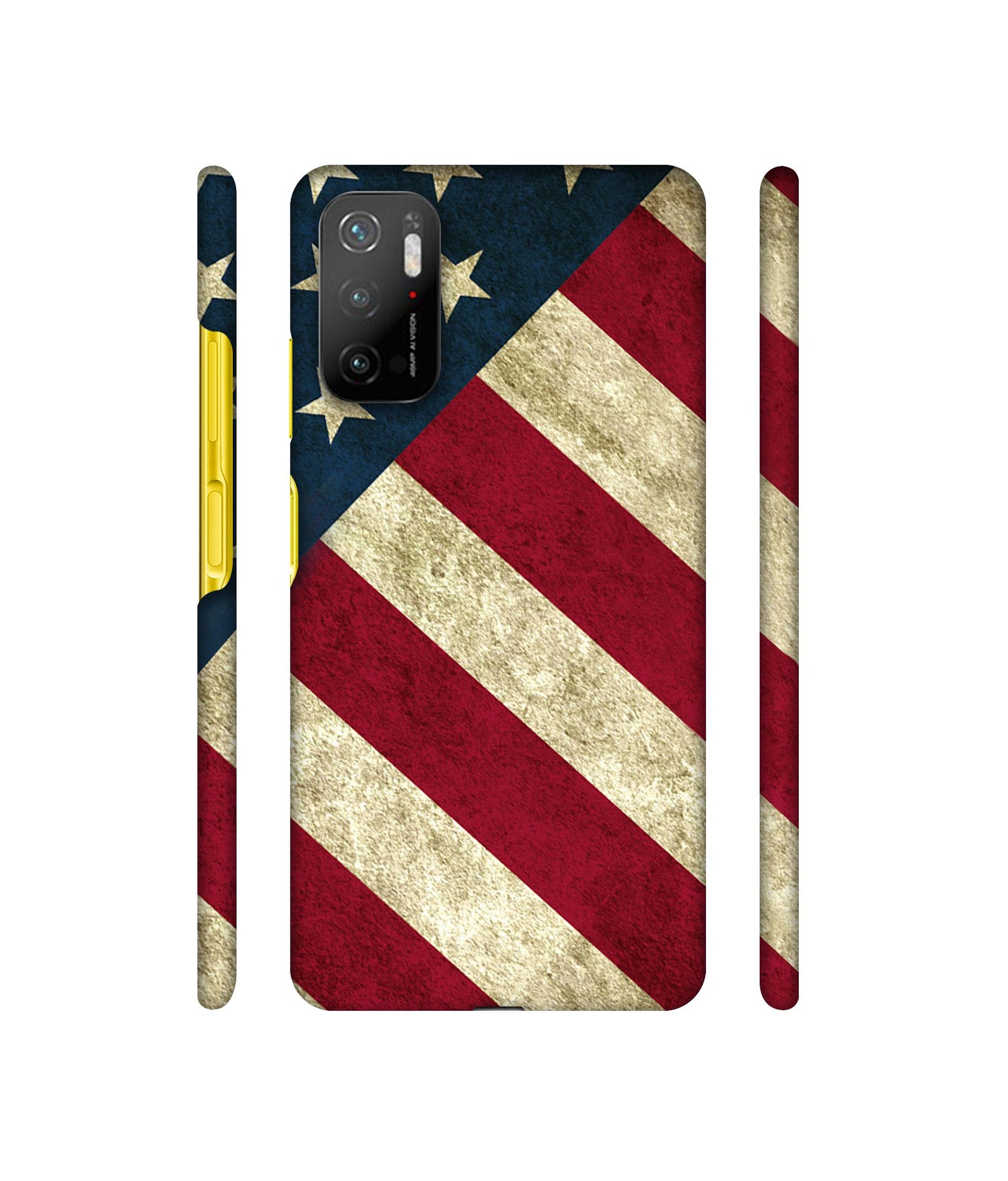 USA Flag Designer Hard Back Cover for Mi Poco M3 Pro 4G / Mi Poco M3 Pro 5G / Redmi Note 10T 5G