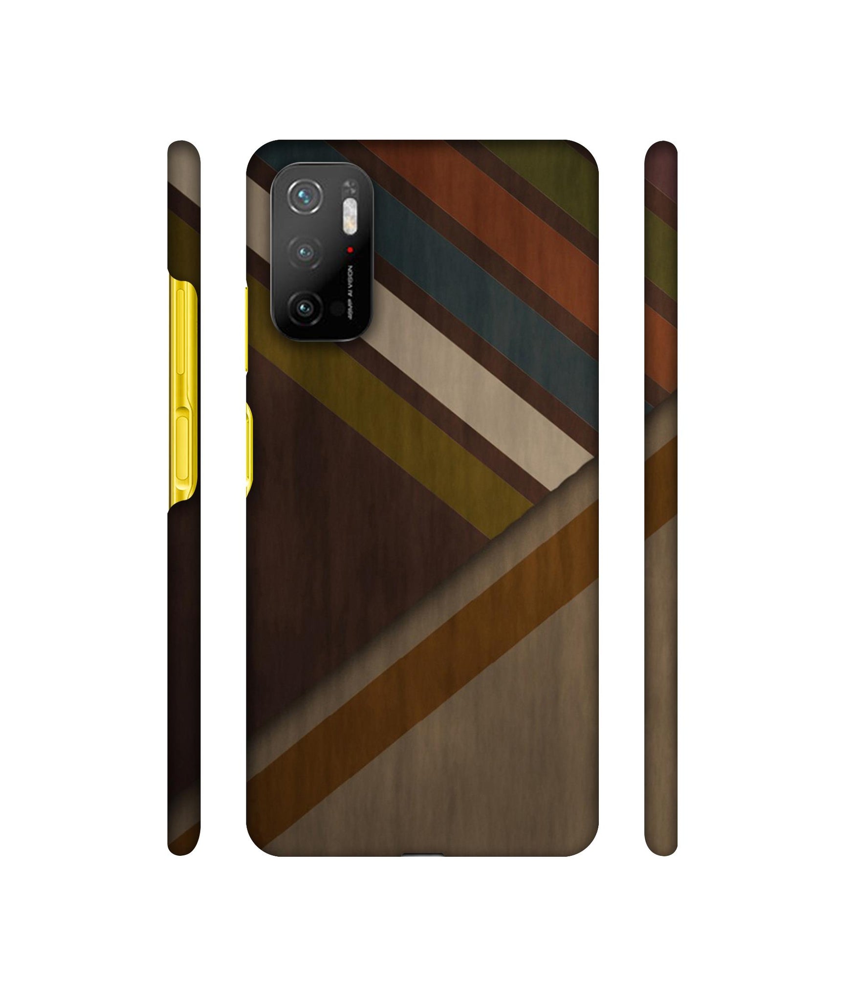Colorful Wooden Pattern Designer Hard Back Cover for Mi Poco M3 Pro 4G / Mi Poco M3 Pro 5G / Redmi Note 10T 5G