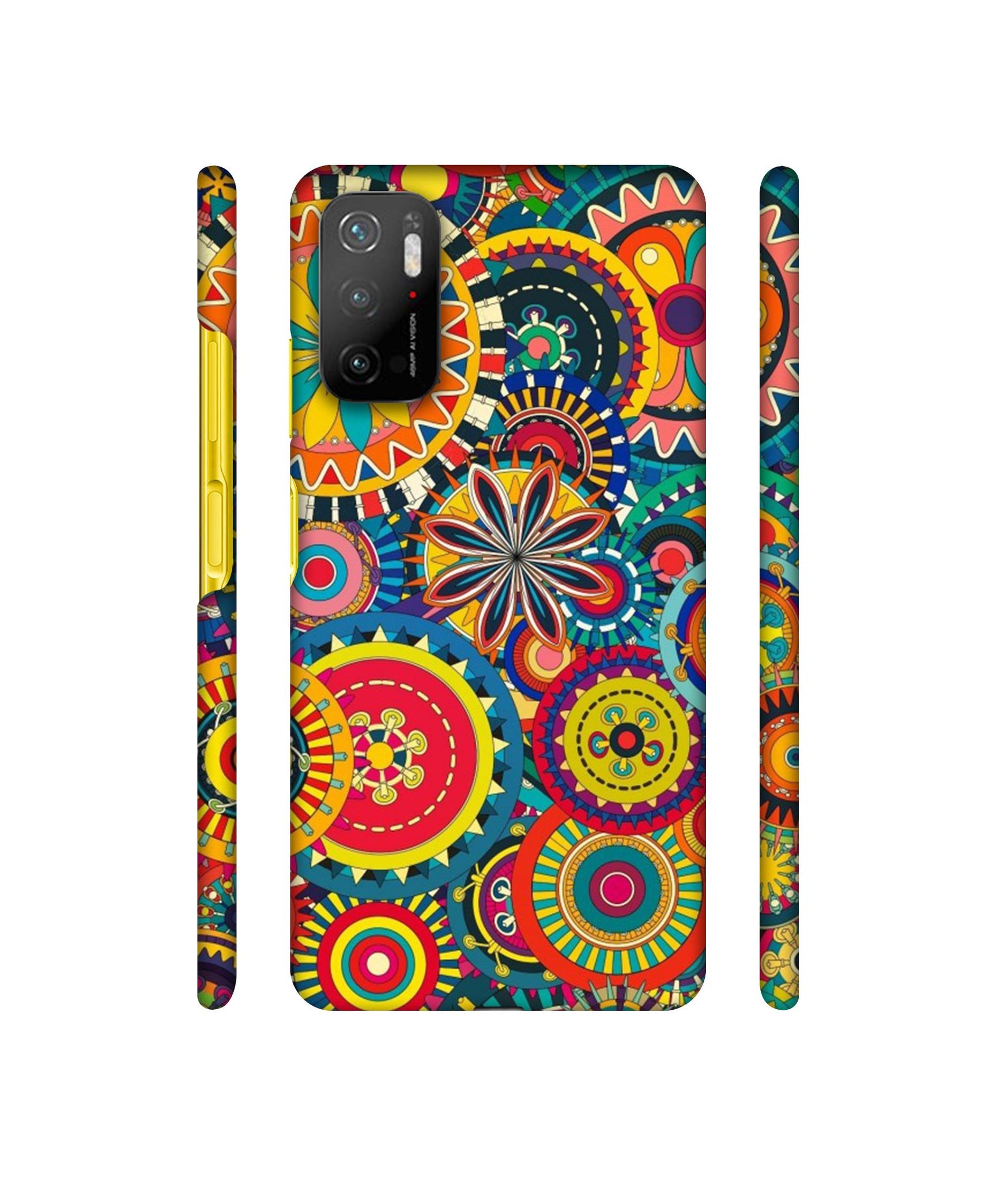 Ring Pattern Print Designer Hard Back Cover for Mi Poco M3 Pro 4G / Mi Poco M3 Pro 5G / Redmi Note 10T 5G