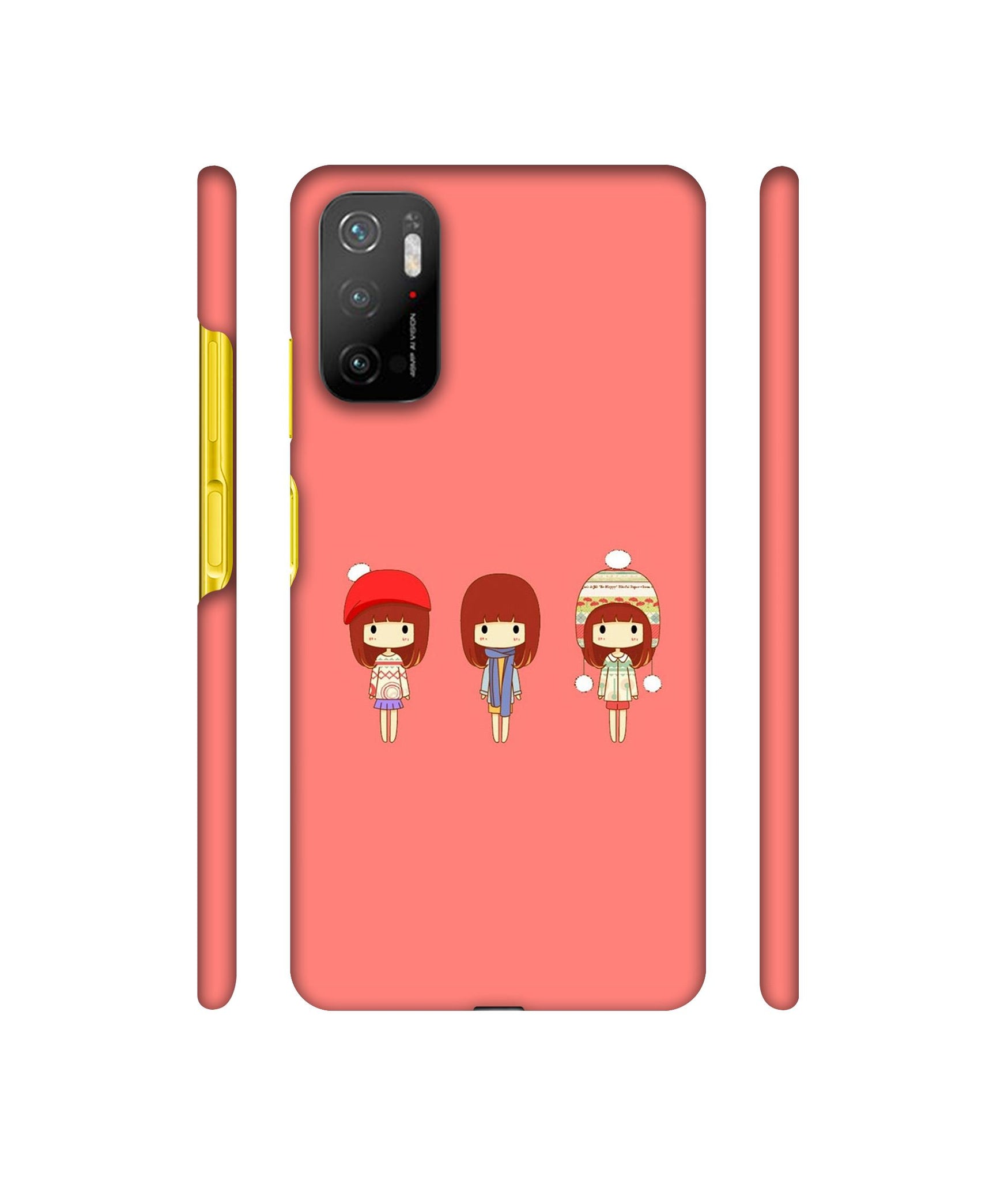 Cute Girls Designer Hard Back Cover for Mi Poco M3 Pro 4G / Mi Poco M3 Pro 5G / Redmi Note 10T 5G