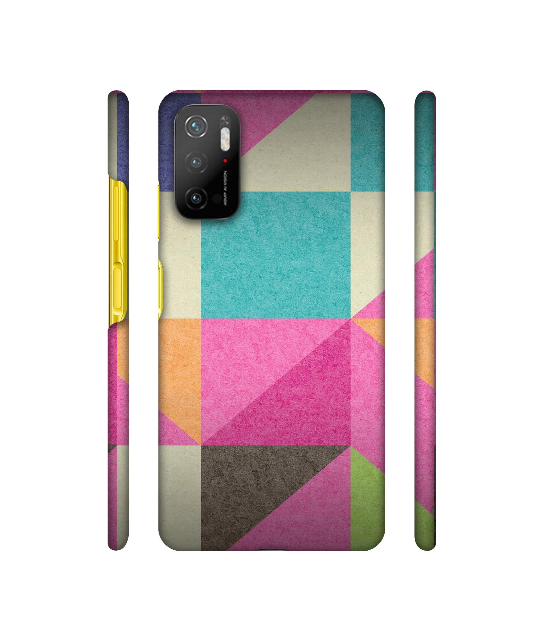 Pink Cyan Designer Hard Back Cover for Mi Poco M3 Pro 4G / Mi Poco M3 Pro 5G / Redmi Note 10T 5G