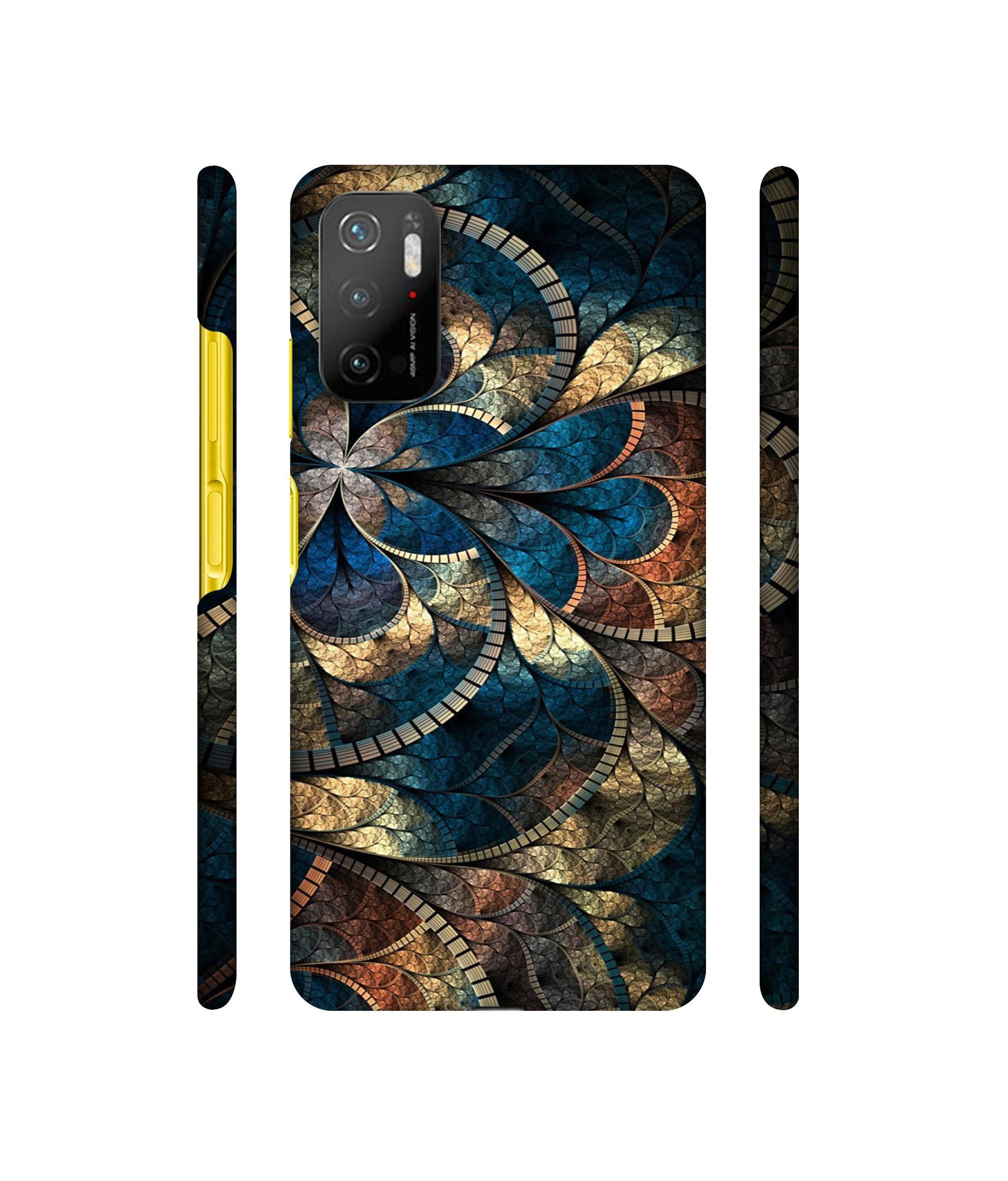 Fractional Pattern Designer Hard Back Cover for Mi Poco M3 Pro 4G / Mi Poco M3 Pro 5G / Redmi Note 10T 5G