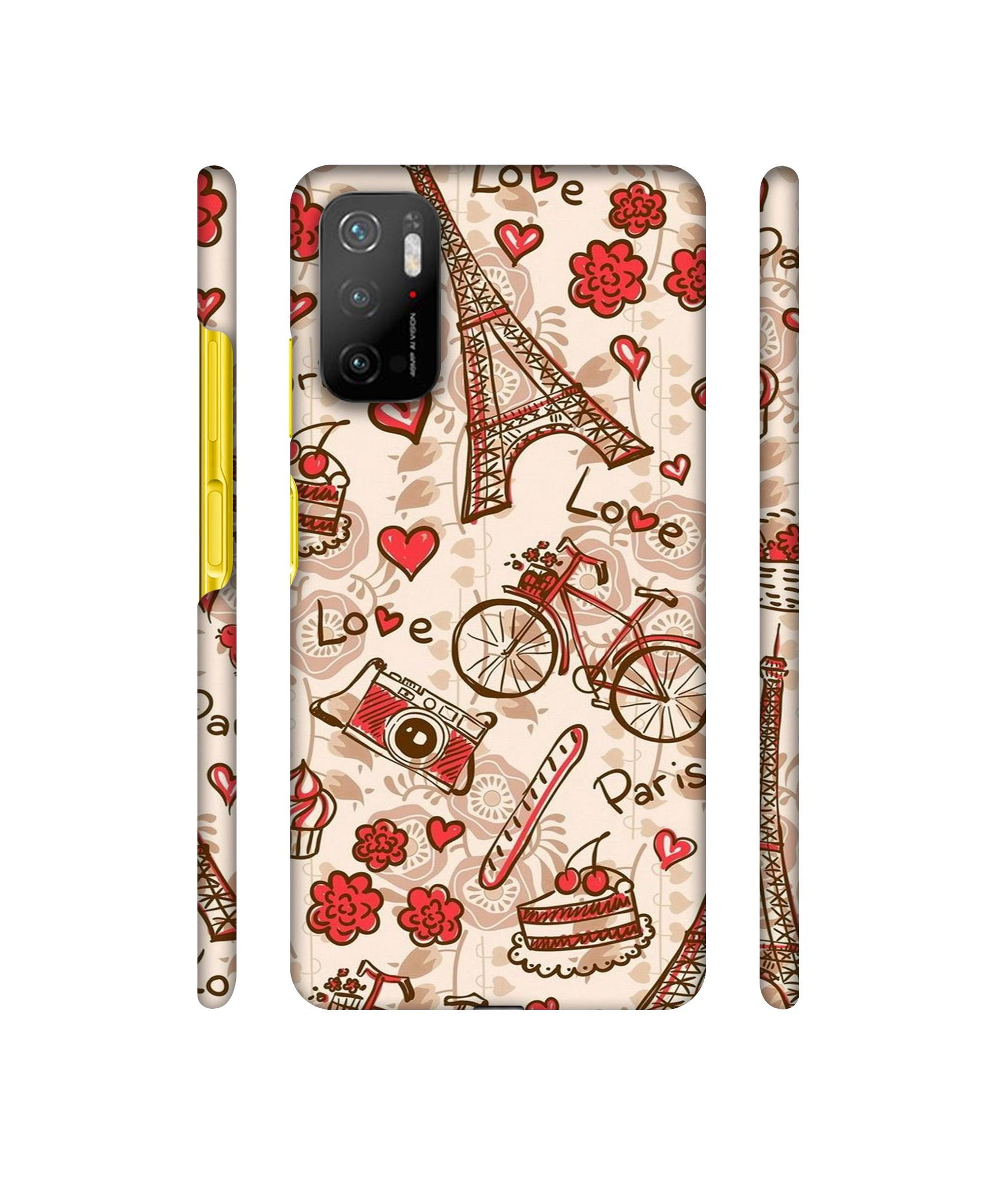 Vintage Paris Designer Hard Back Cover for Mi Poco M3 Pro 4G / Mi Poco M3 Pro 5G / Redmi Note 10T 5G
