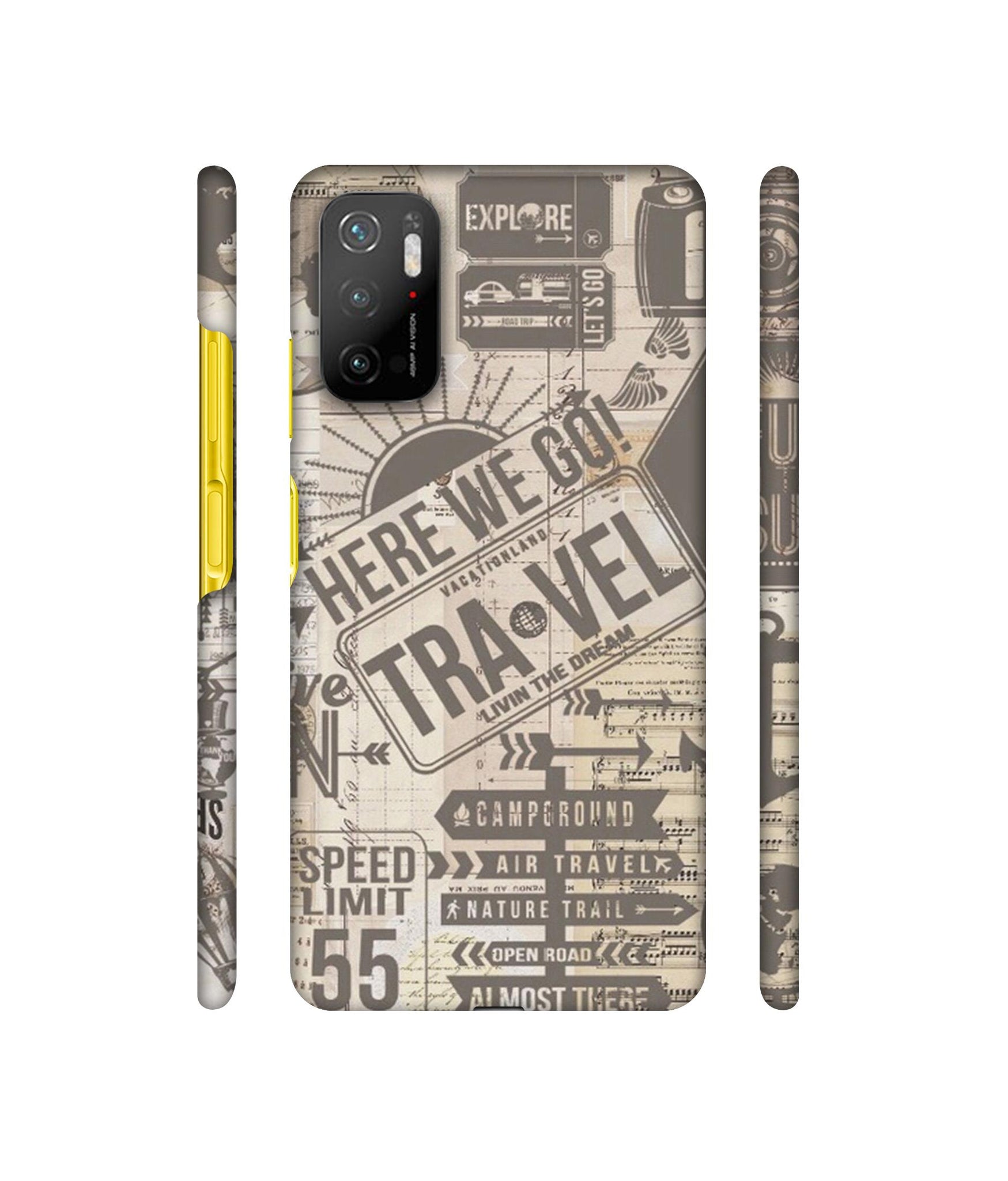 Travel Designer Hard Back Cover for Mi Poco M3 Pro 4G / Mi Poco M3 Pro 5G / Redmi Note 10T 5G