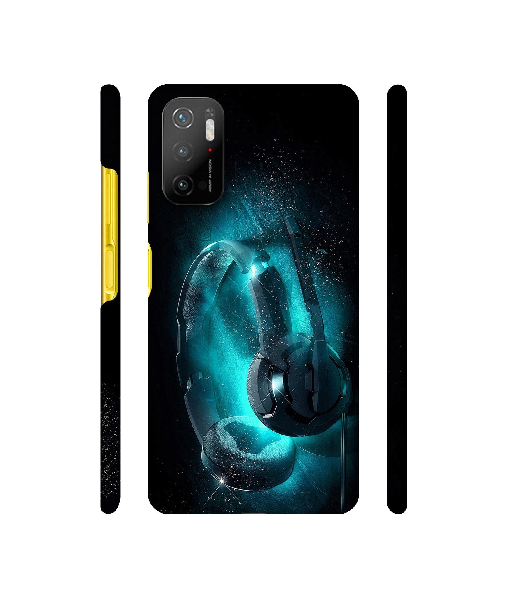 Cool Headphone Designer Hard Back Cover for Mi Poco M3 Pro 4G / Mi Poco M3 Pro 5G / Redmi Note 10T 5G