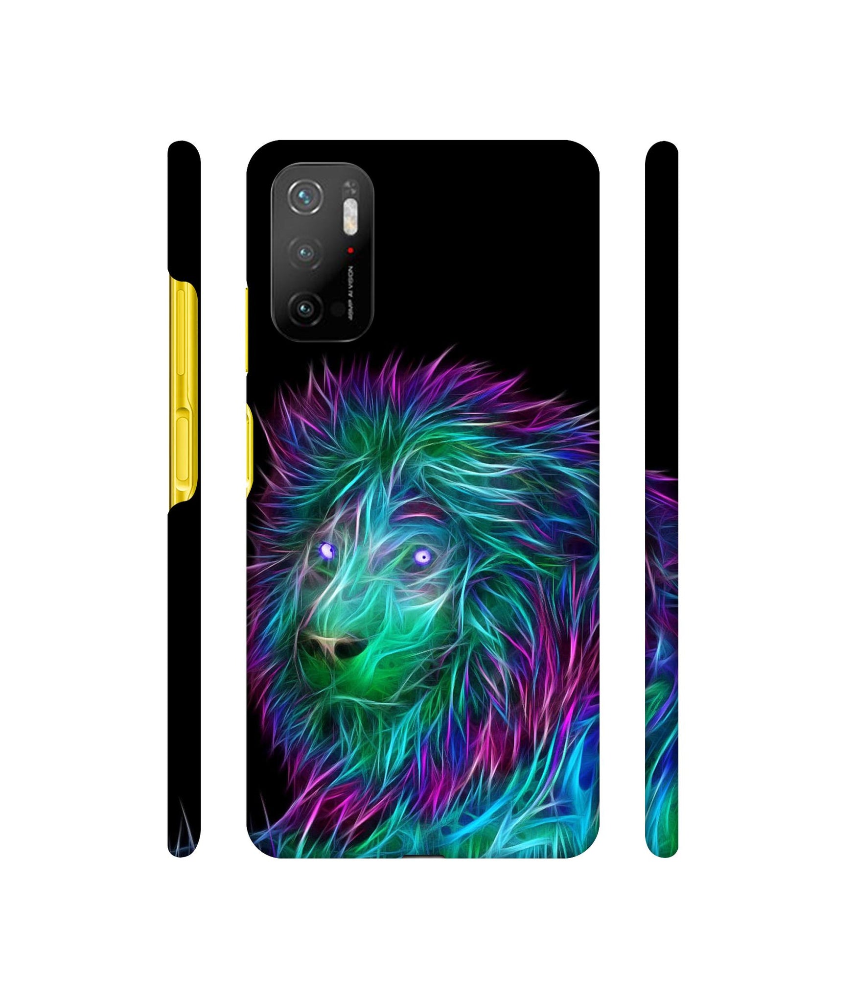 3D Lion Designer Hard Back Cover for Mi Poco M3 Pro 4G / Mi Poco M3 Pro 5G / Redmi Note 10T 5G
