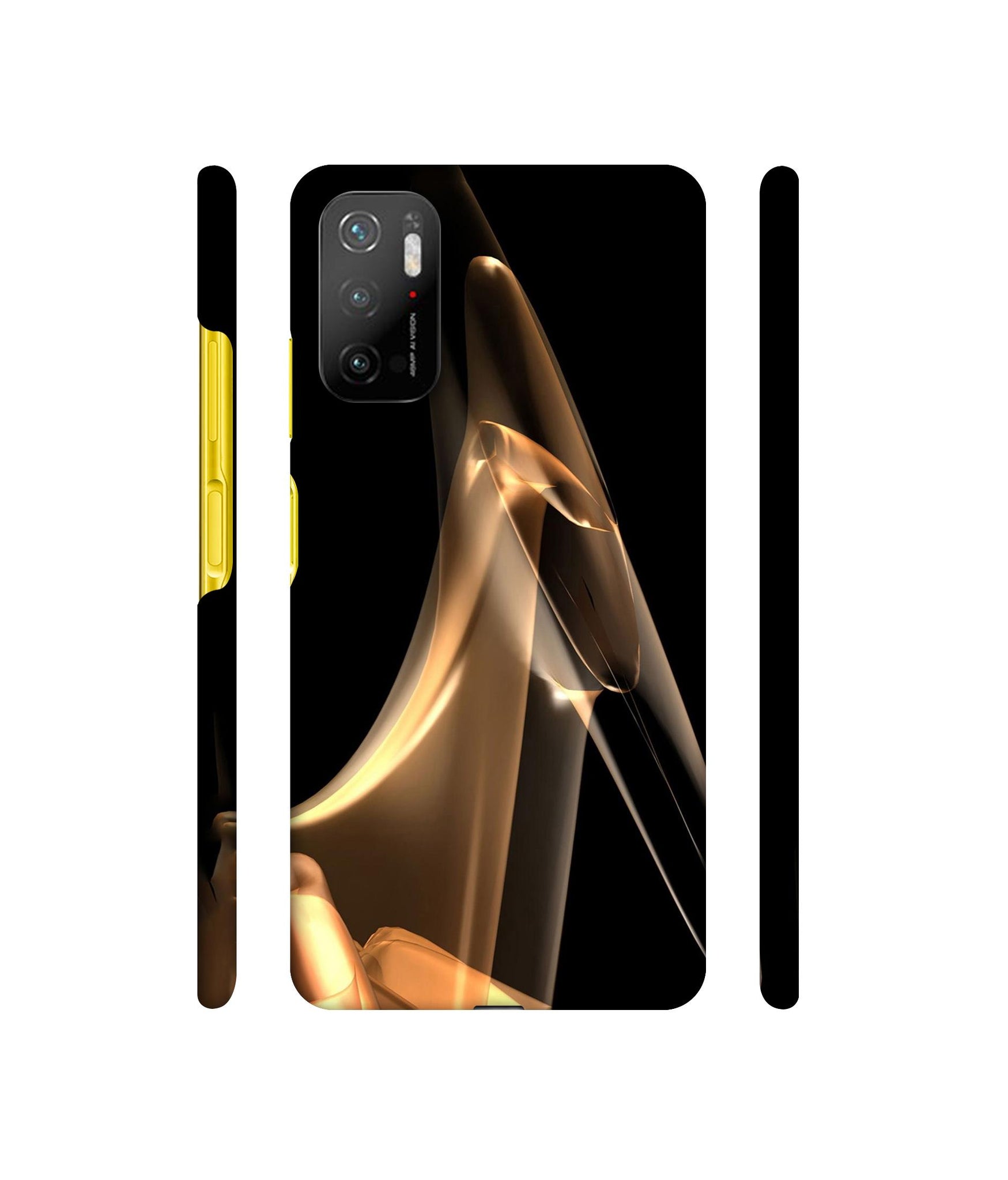 Gold Smoke Designer Hard Back Cover for Mi Poco M3 Pro 4G / Mi Poco M3 Pro 5G / Redmi Note 10T 5G