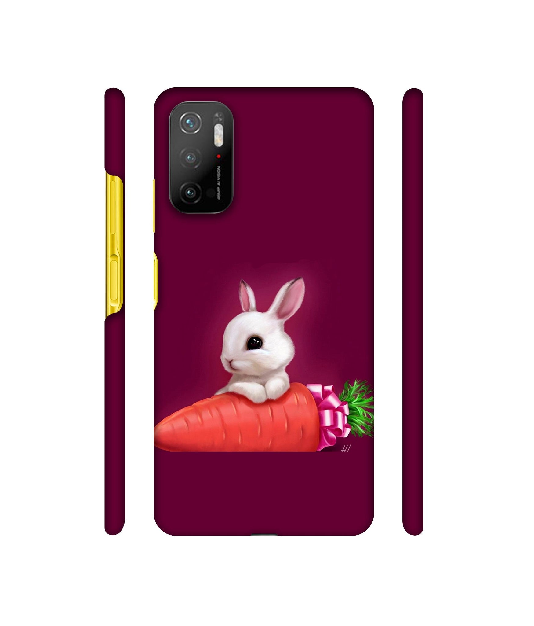 Bunny With Carrot Designer Hard Back Cover for Mi Poco M3 Pro 4G / Mi Poco M3 Pro 5G / Redmi Note 10T 5G