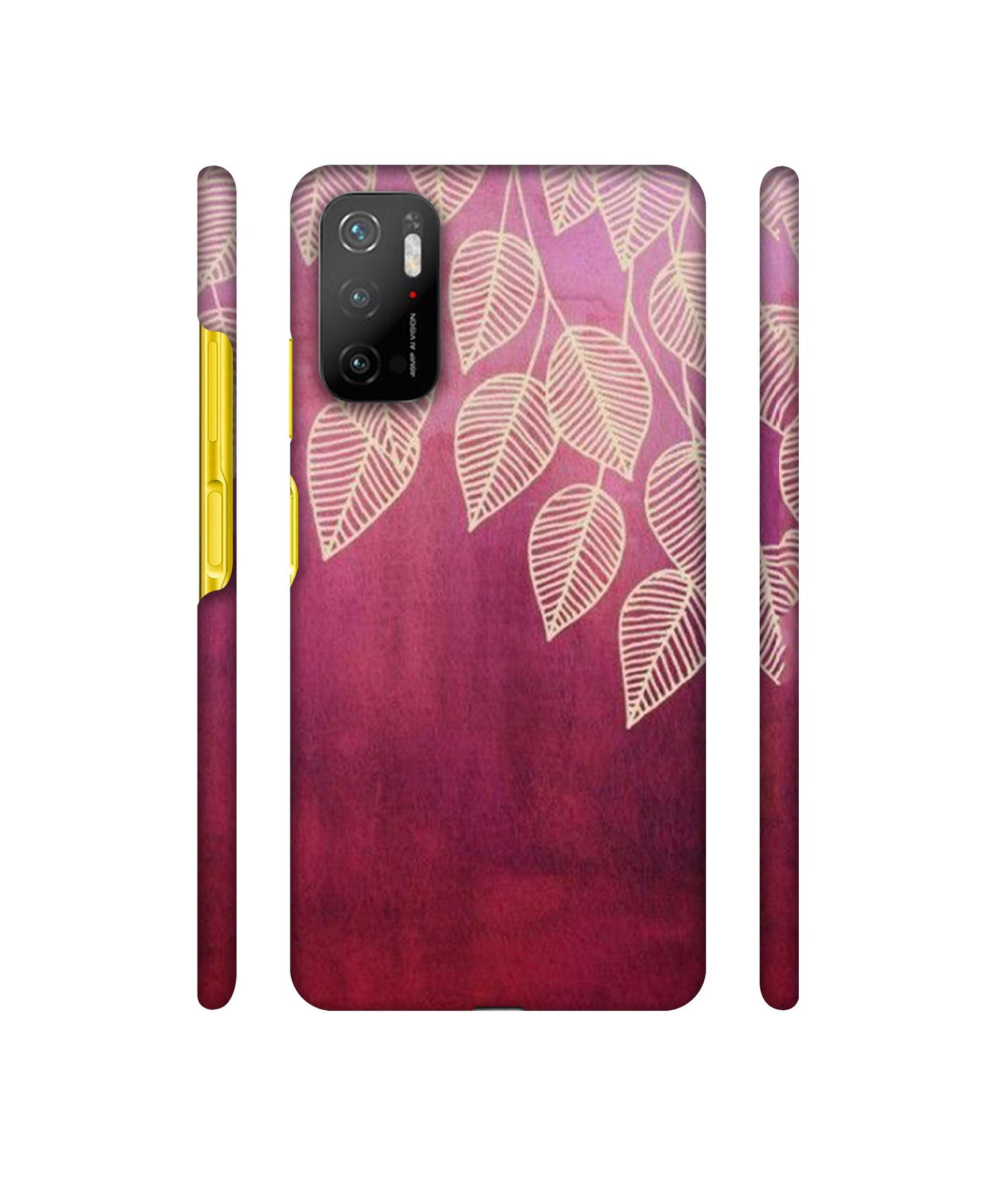 Leaf Pattern Designer Hard Back Cover for Mi Poco M3 Pro 4G / Mi Poco M3 Pro 5G / Redmi Note 10T 5G