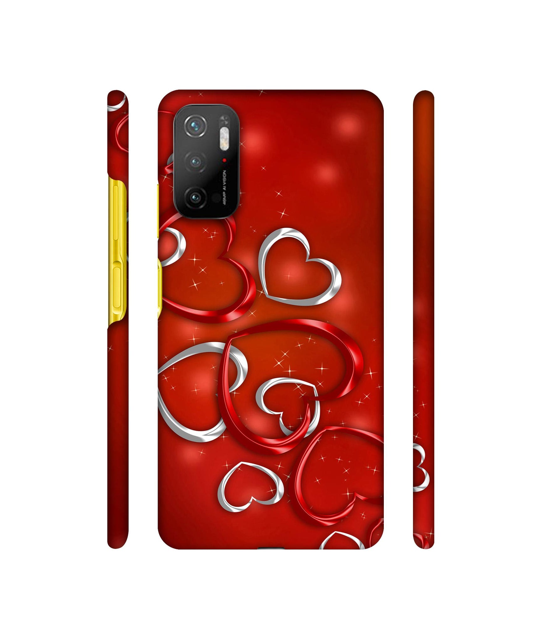 Hearts Designer Hard Back Cover for Mi Poco M3 Pro 4G / Mi Poco M3 Pro 5G / Redmi Note 10T 5G