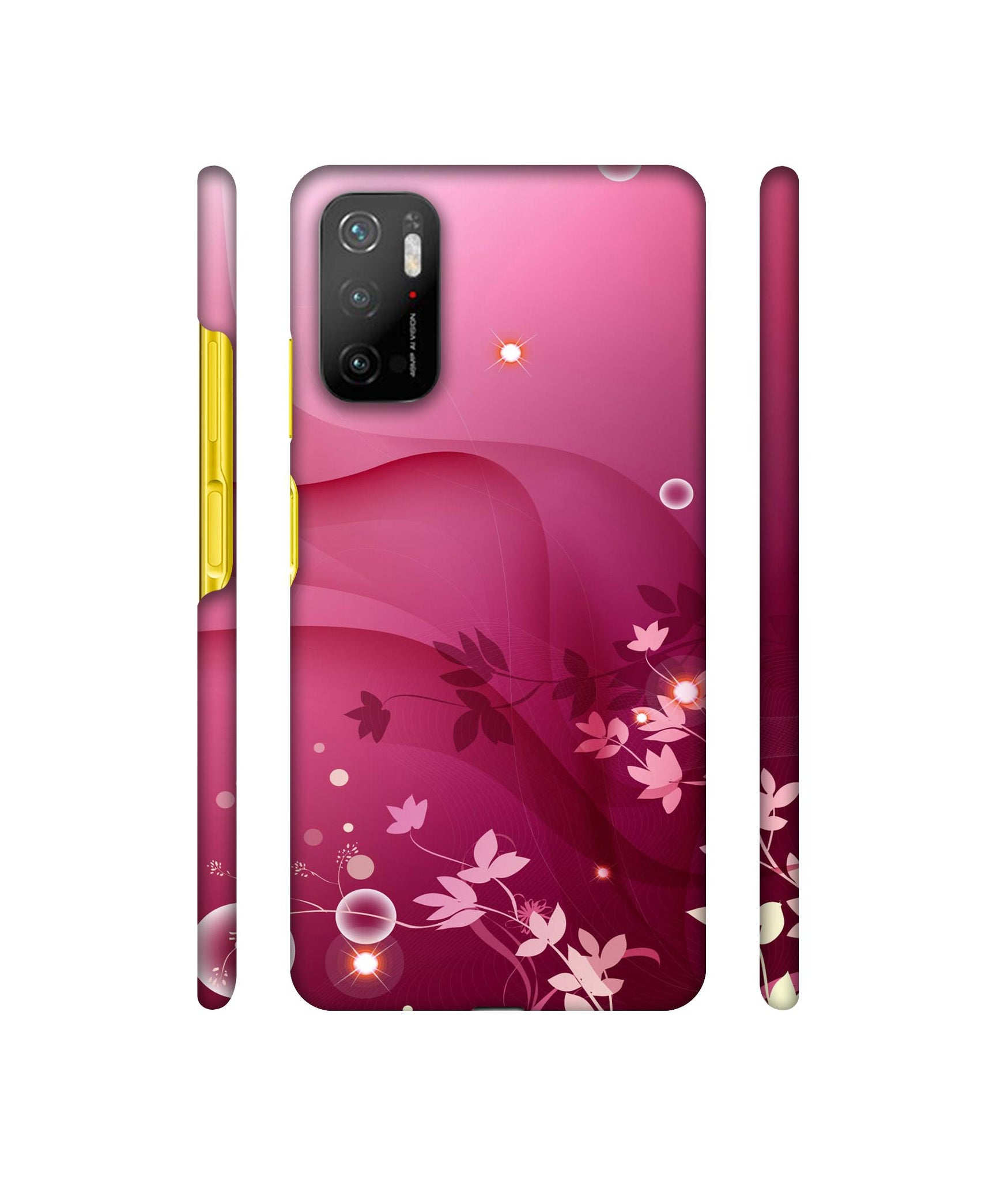 Pink Abstract Designer Hard Back Cover for Mi Poco M3 Pro 4G / Mi Poco M3 Pro 5G / Redmi Note 10T 5G