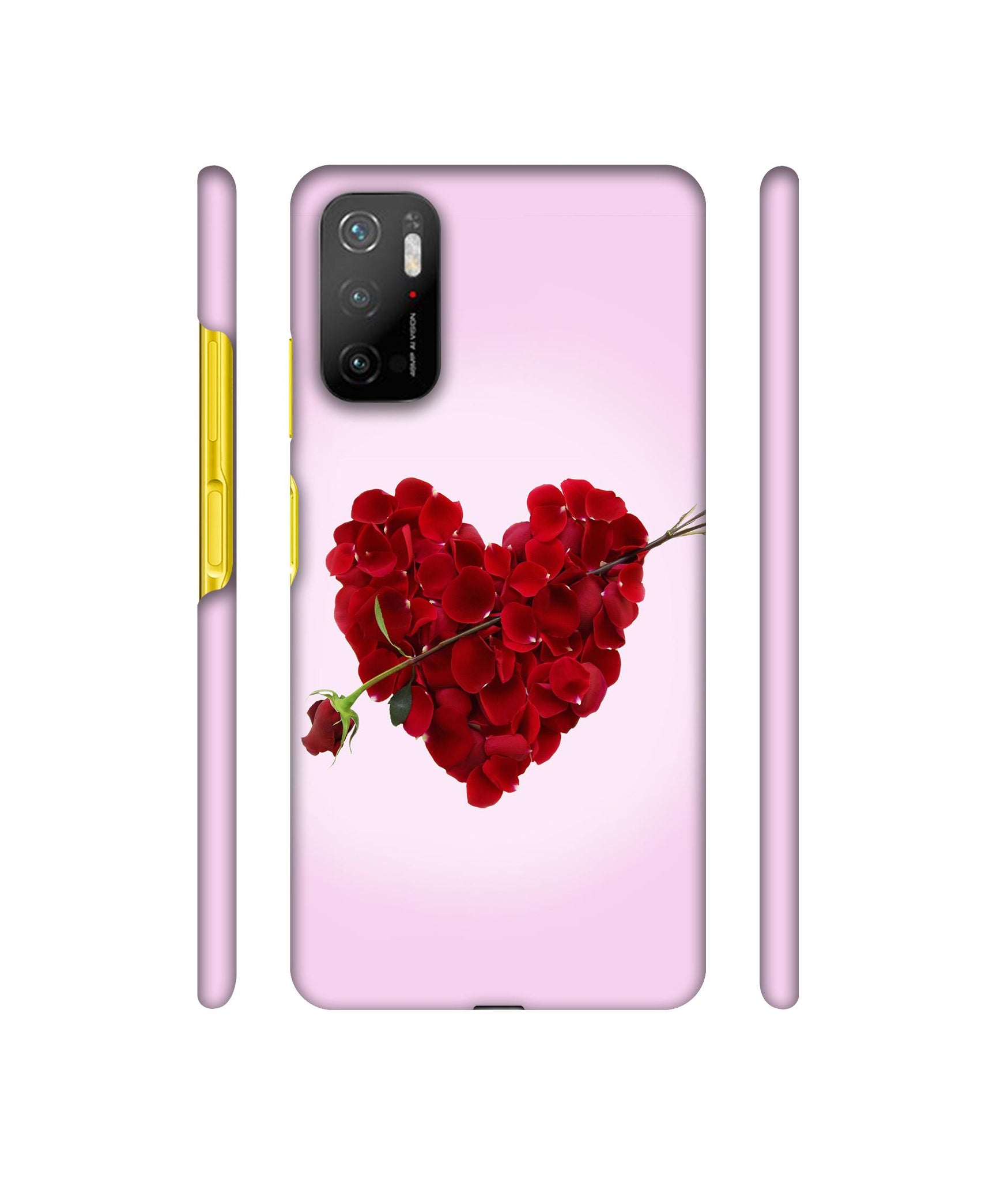 Heart Flower Designer Hard Back Cover for Mi Poco M3 Pro 4G / Mi Poco M3 Pro 5G / Redmi Note 10T 5G