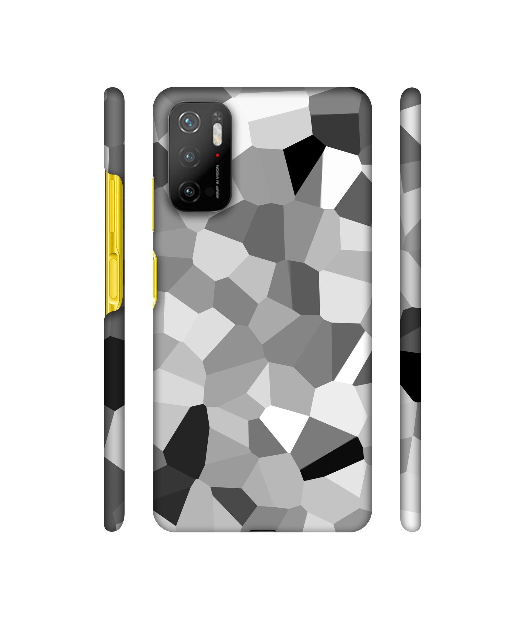 Black & White Mathematical Shape Designer Hard Back Cover for Mi Poco M3 Pro 4G / Mi Poco M3 Pro 5G / Redmi Note 10T 5G