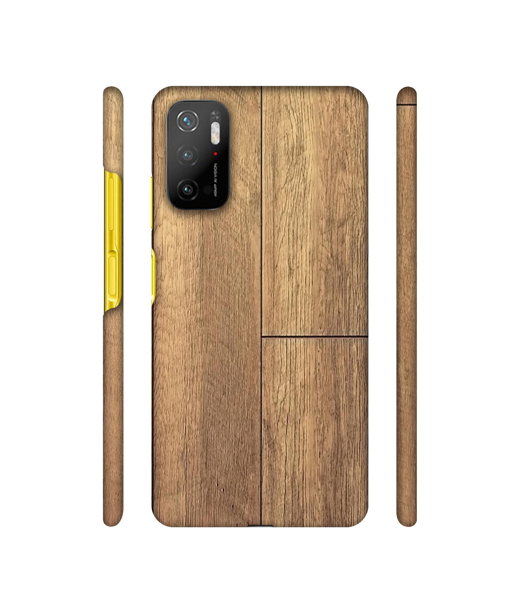 Wood Stretcher Designer Hard Back Cover for Mi Poco M3 Pro 4G / Mi Poco M3 Pro 5G / Redmi Note 10T 5G