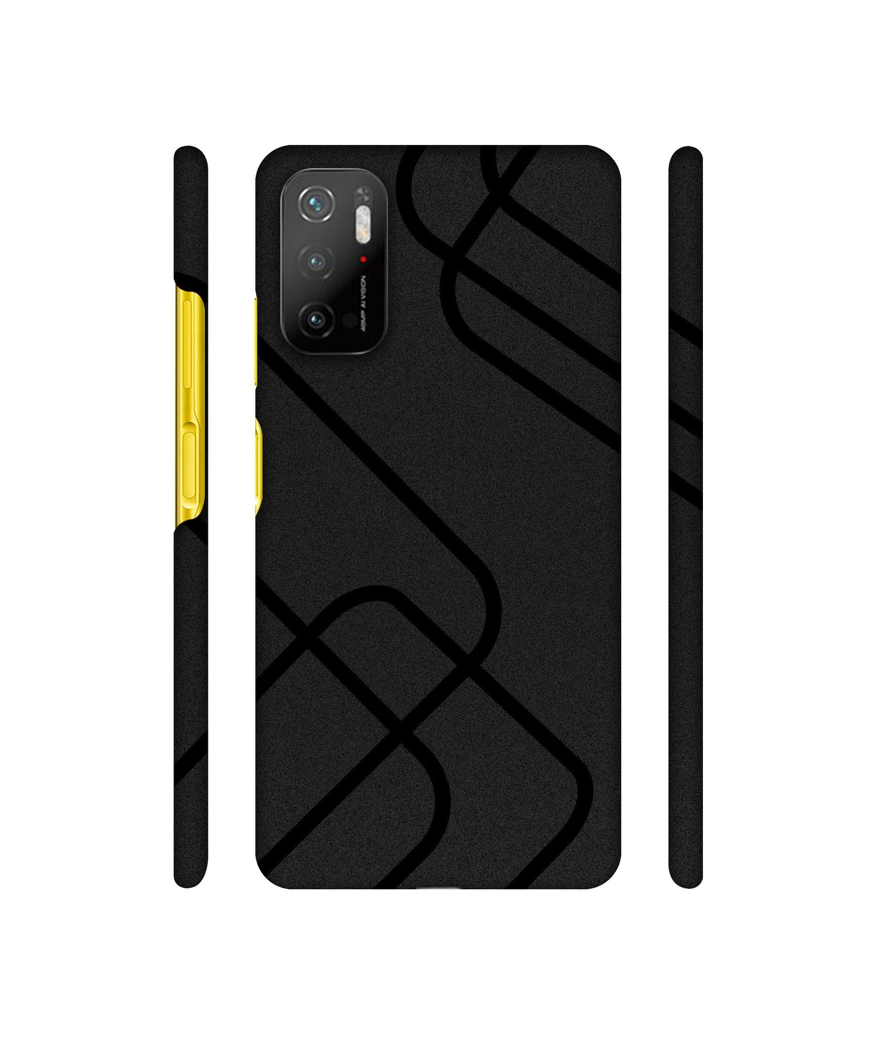 Zig-Zag Black Line Designer Hard Back Cover for Mi Poco M3 Pro 4G / Mi Poco M3 Pro 5G / Redmi Note 10T 5G
