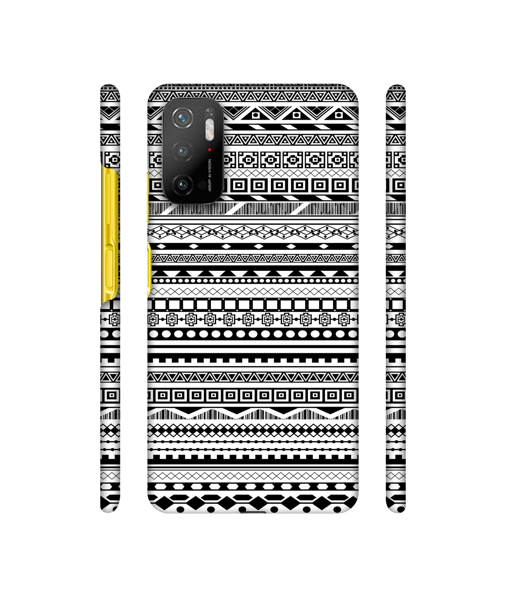 Black & White Patterns Designer Hard Back Cover for Mi Poco M3 Pro 4G / Mi Poco M3 Pro 5G / Redmi Note 10T 5G
