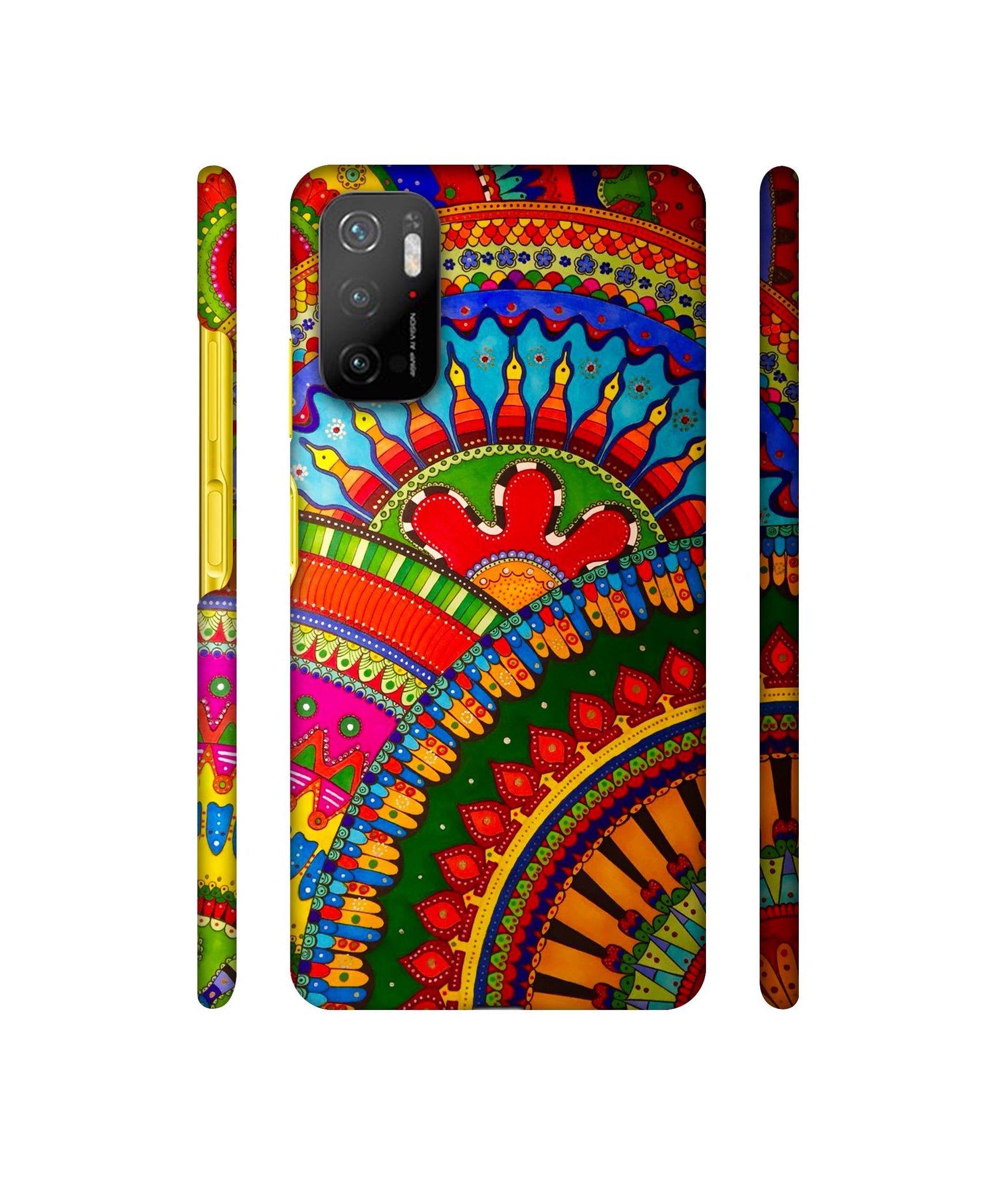 Rajasthani Rangoli Art Designer Hard Back Cover for Mi Poco M3 Pro 4G / Mi Poco M3 Pro 5G / Redmi Note 10T 5G