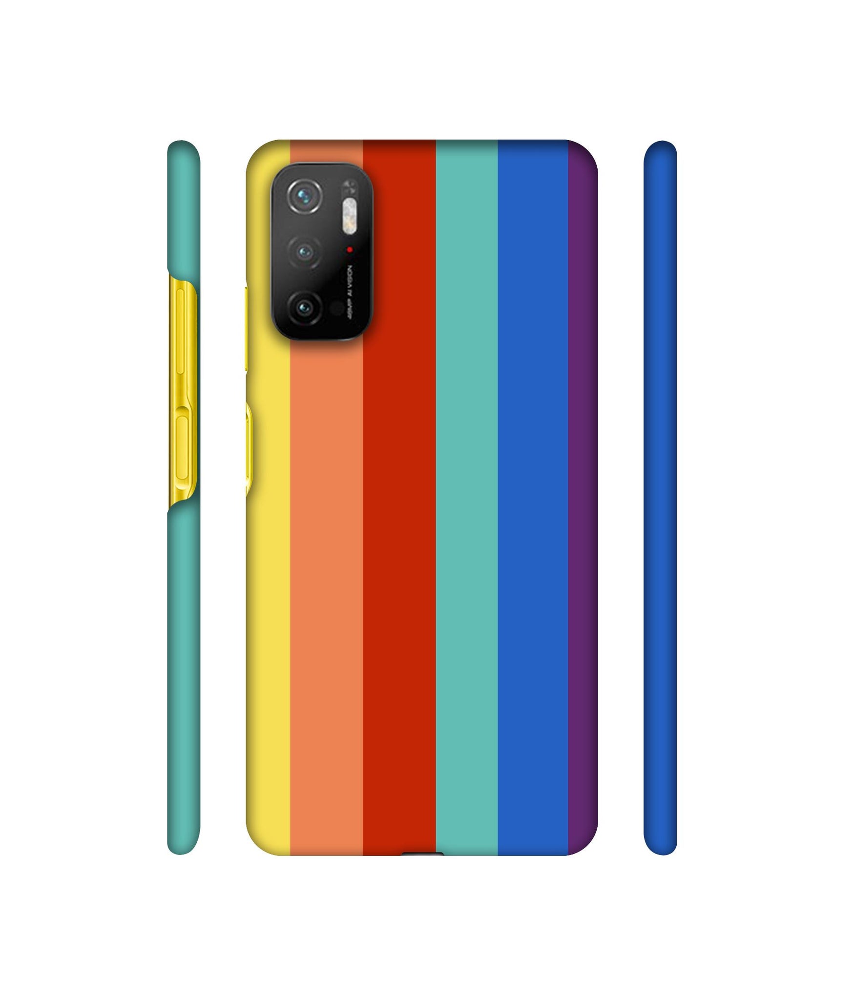 Rainbow Colors Designer Hard Back Cover for Mi Poco M3 Pro 4G / Mi Poco M3 Pro 5G / Redmi Note 10T 5G