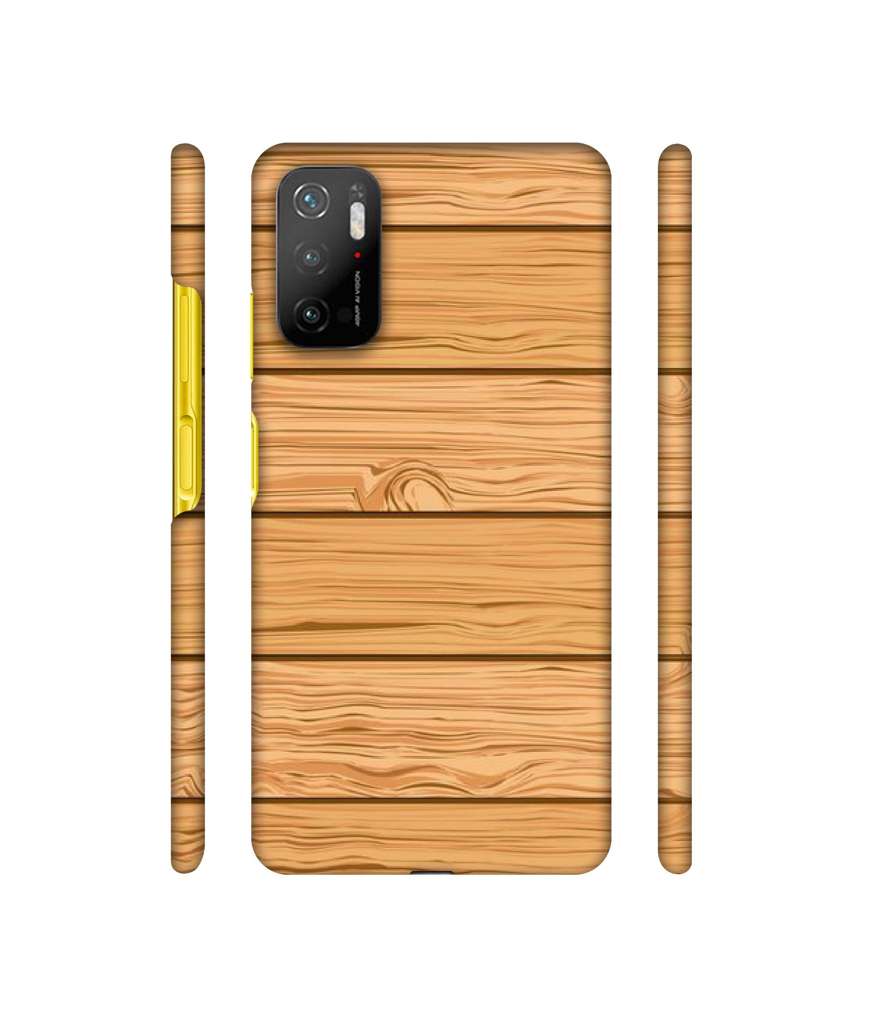 Wooden Texture Pattern Designer Hard Back Cover for Mi Poco M3 Pro 4G / Mi Poco M3 Pro 5G / Redmi Note 10T 5G