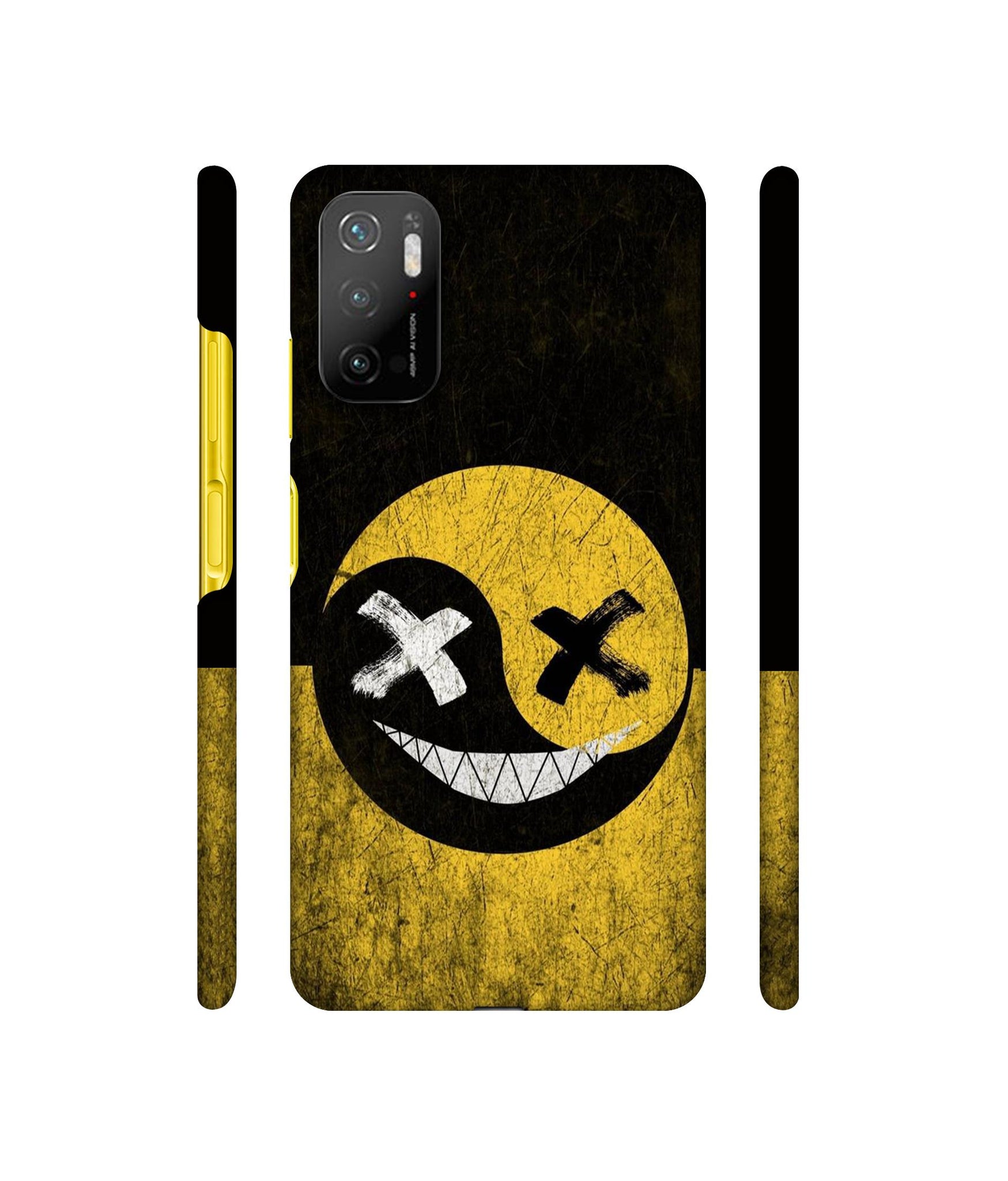 Double Face Smile Designer Hard Back Cover for Mi Poco M3 Pro 4G / Mi Poco M3 Pro 5G / Redmi Note 10T 5G