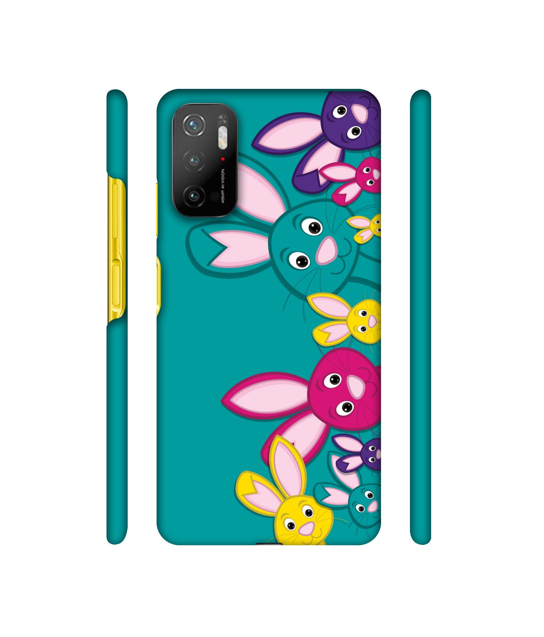 Rabbit Family Designer Hard Back Cover for Mi Poco M3 Pro 4G / Mi Poco M3 Pro 5G / Redmi Note 10T 5G