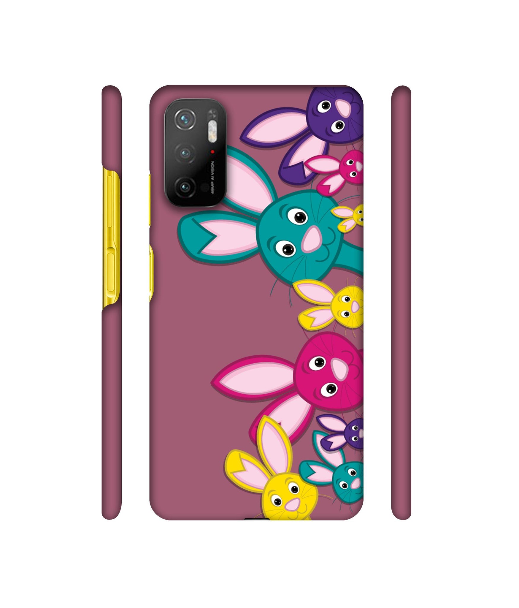 Rabbit Family1 Designer Hard Back Cover for Mi Poco M3 Pro 4G / Mi Poco M3 Pro 5G / Redmi Note 10T 5G
