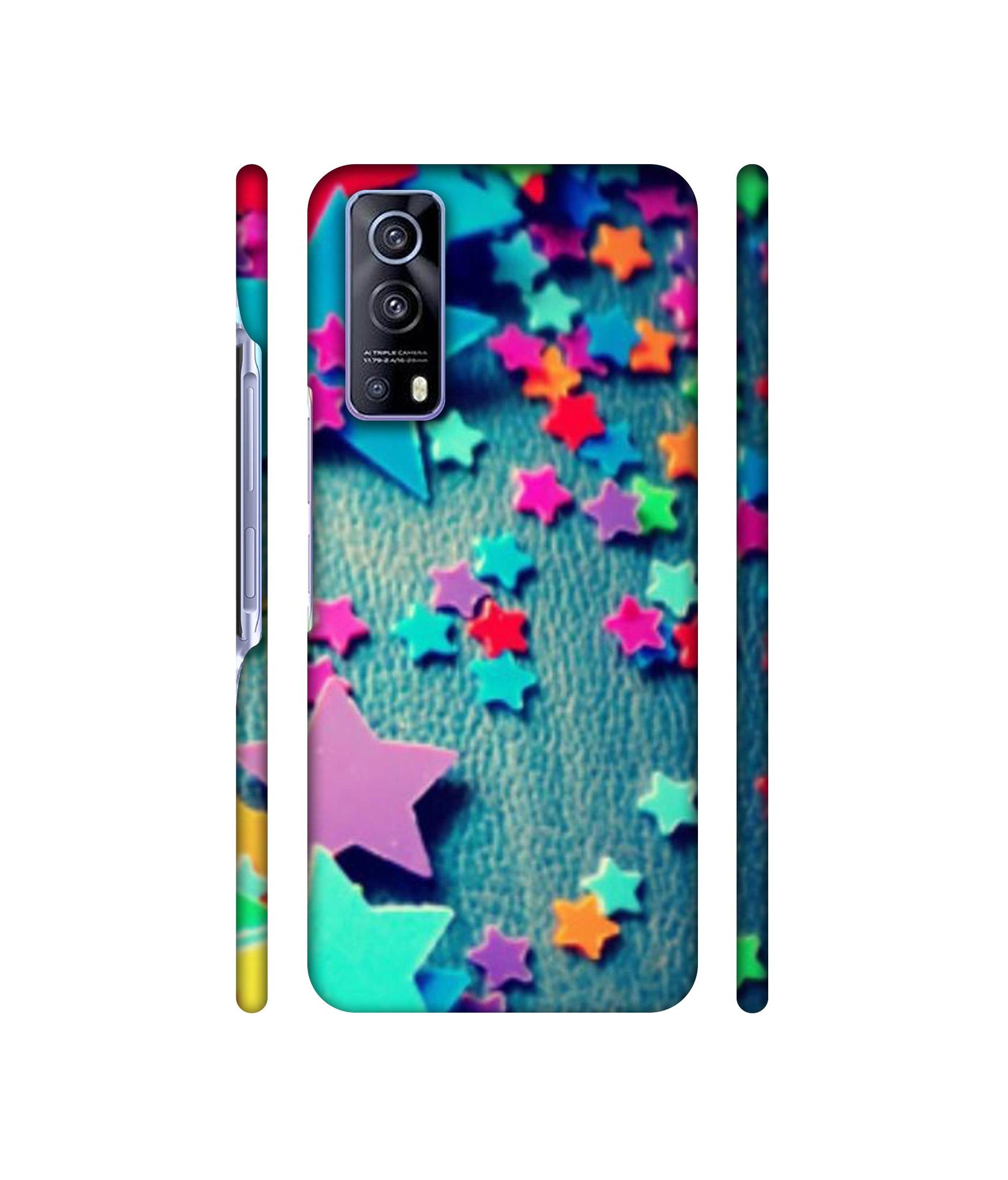 Colorful Stars Designer Hard Back Cover for Vivo iQOO Z3