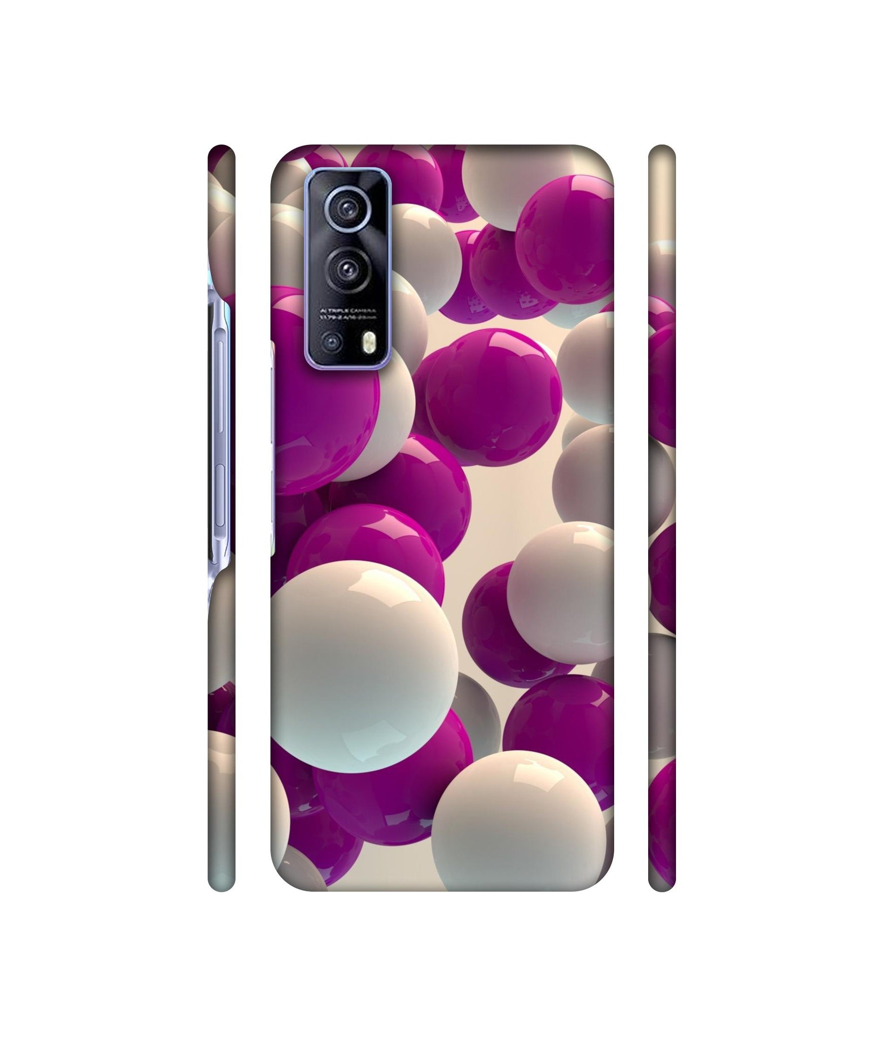 3D Balloons Designer Hard Back Cover for Vivo iQOO Z3