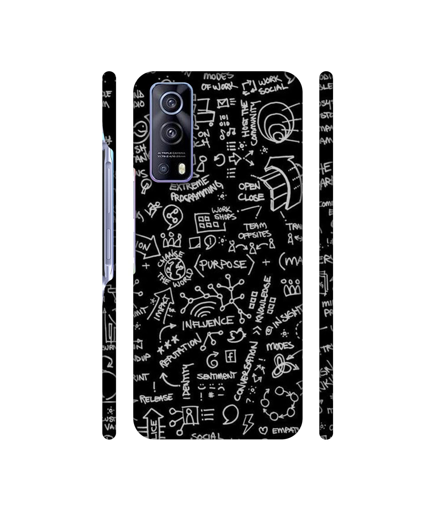Formulas Designer Hard Back Cover for Vivo iQOO Z3
