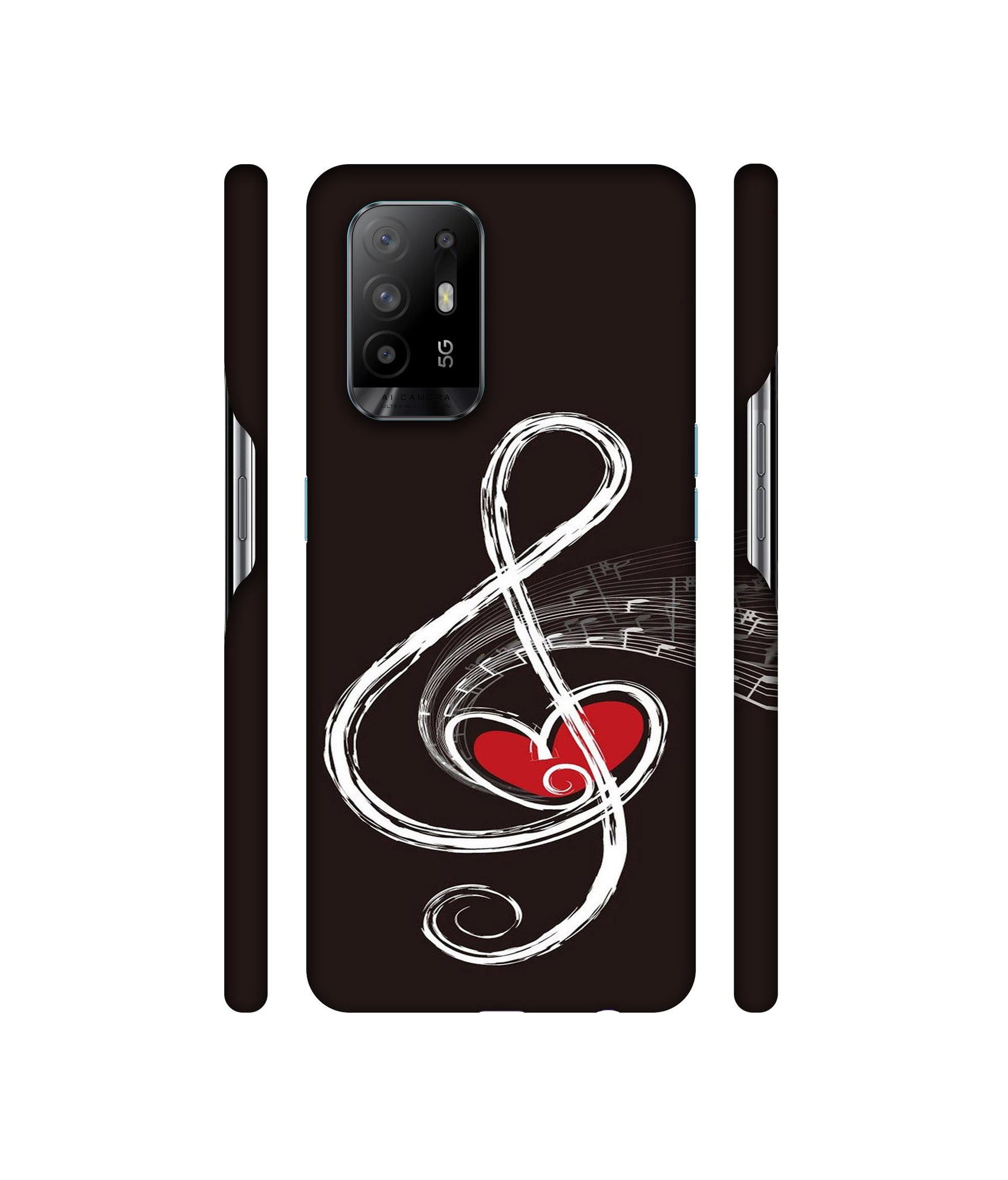 Love Note Music Designer Hard Back Cover for Oppo A94 5G