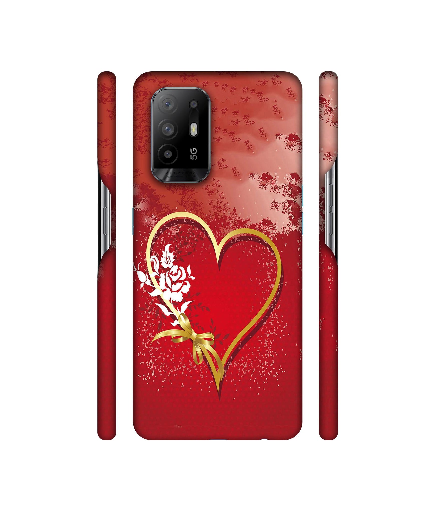 Love Rose Designer Hard Back Cover for Oppo A94 5G