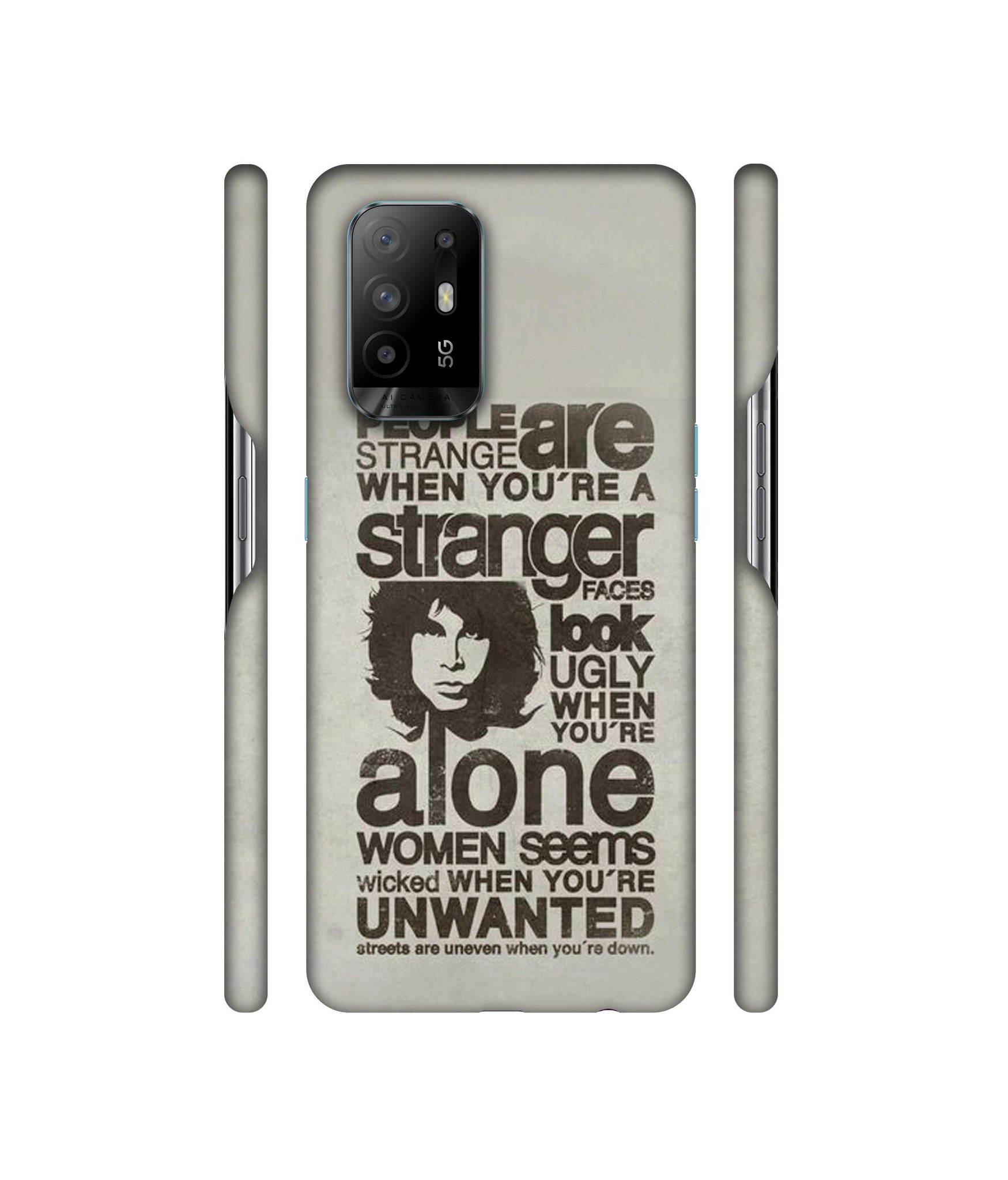 Quotes Pattern Designer Hard Back Cover for Oppo A94 5G