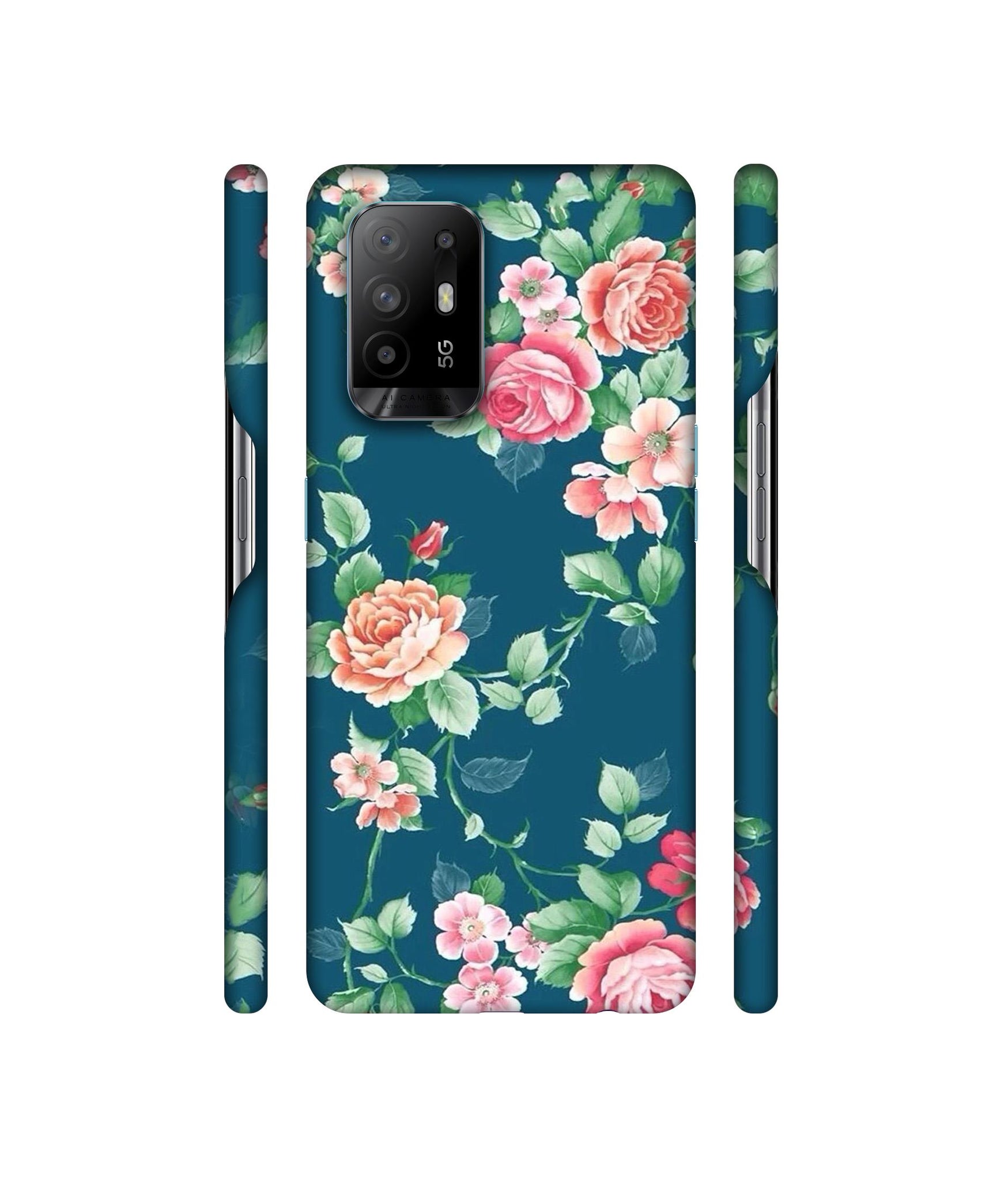 Vintage Floral Designer Hard Back Cover for Oppo A94 5G