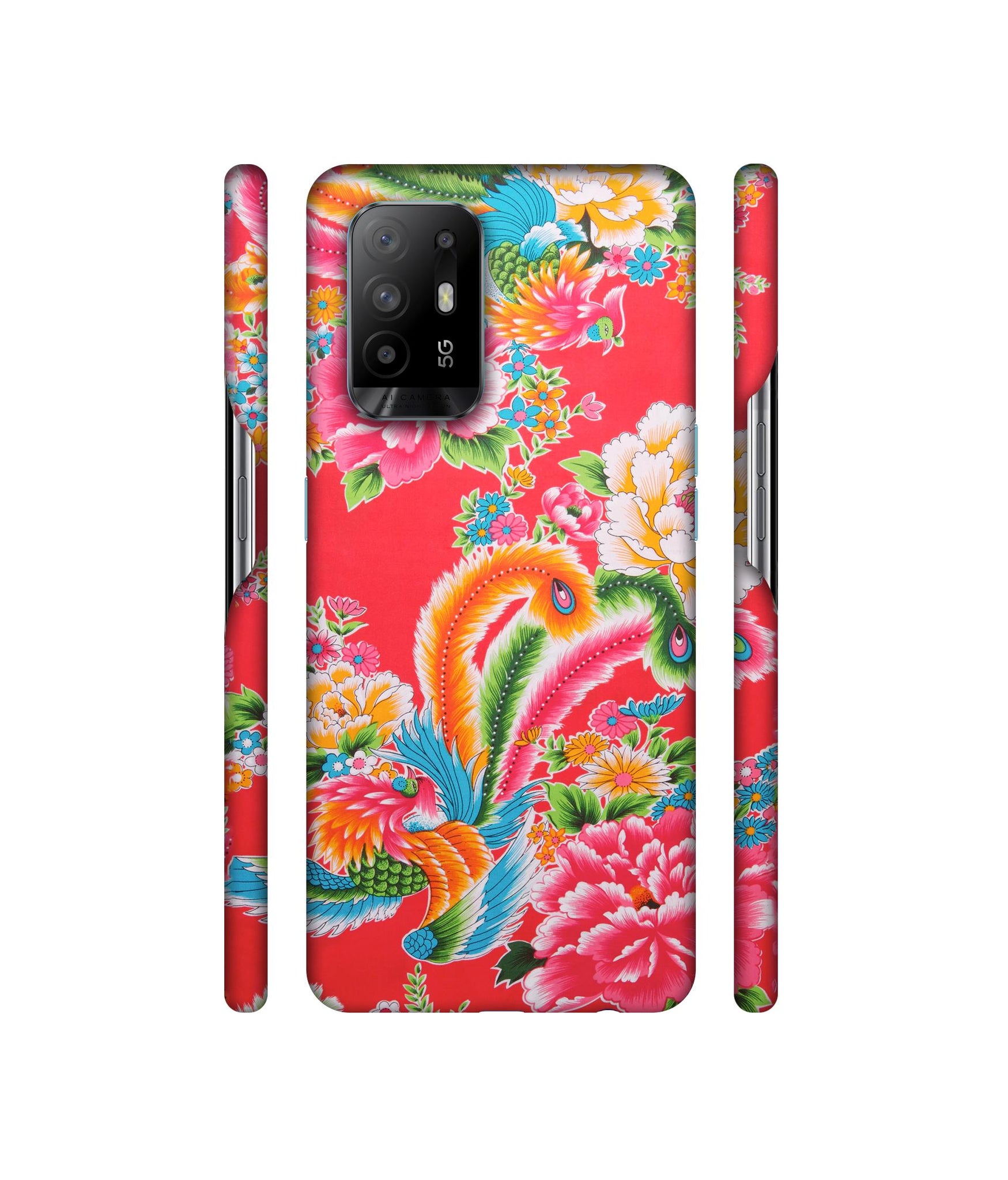 Cute Floral Pattern Print Designer Hard Back Cover for Oppo A94 5G