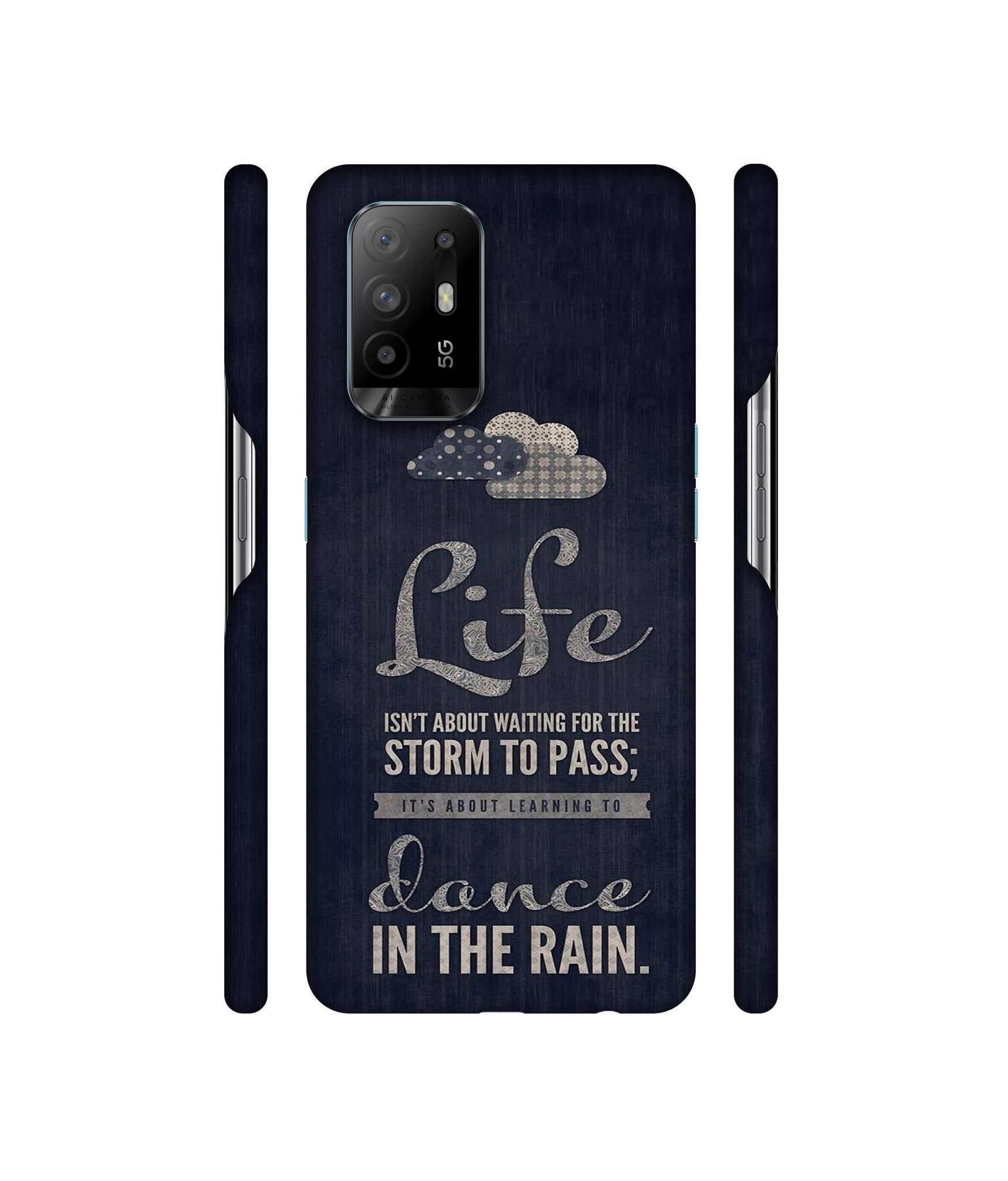 Life in The Rain Designer Hard Back Cover for Oppo A94 5G