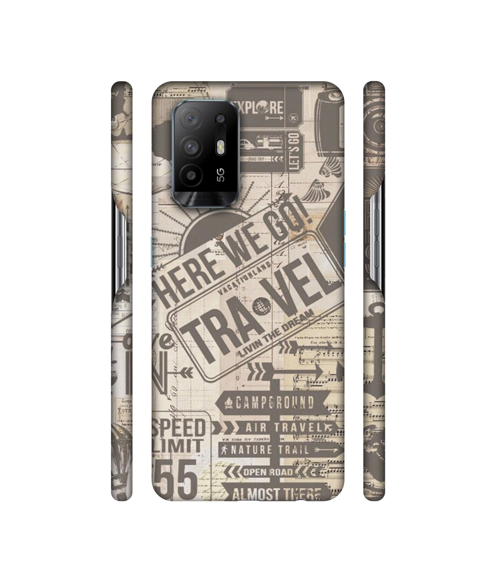 Travel Designer Hard Back Cover for Oppo A94 5G
