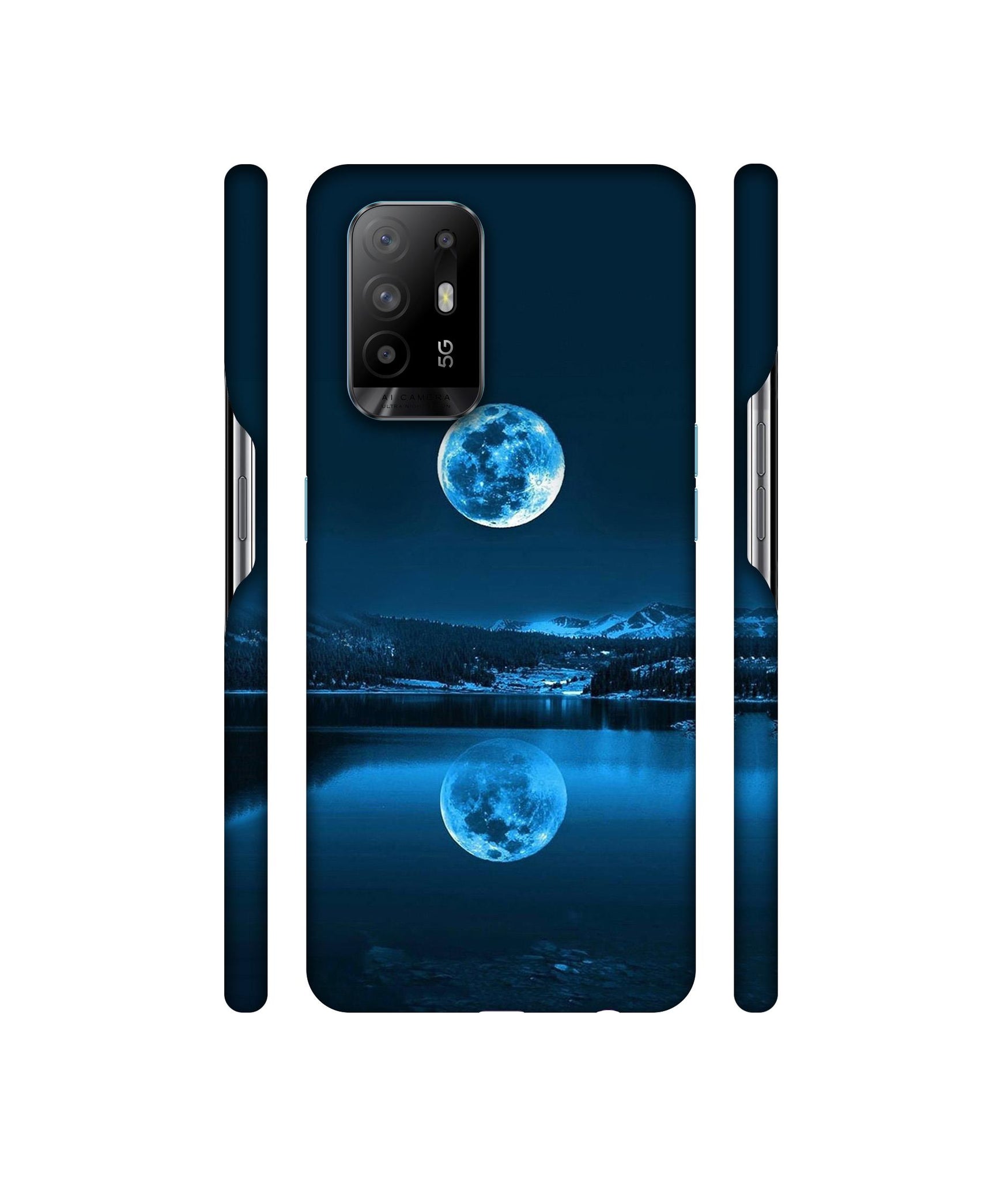 Moon Pattern Print Designer Hard Back Cover for Oppo A94 5G