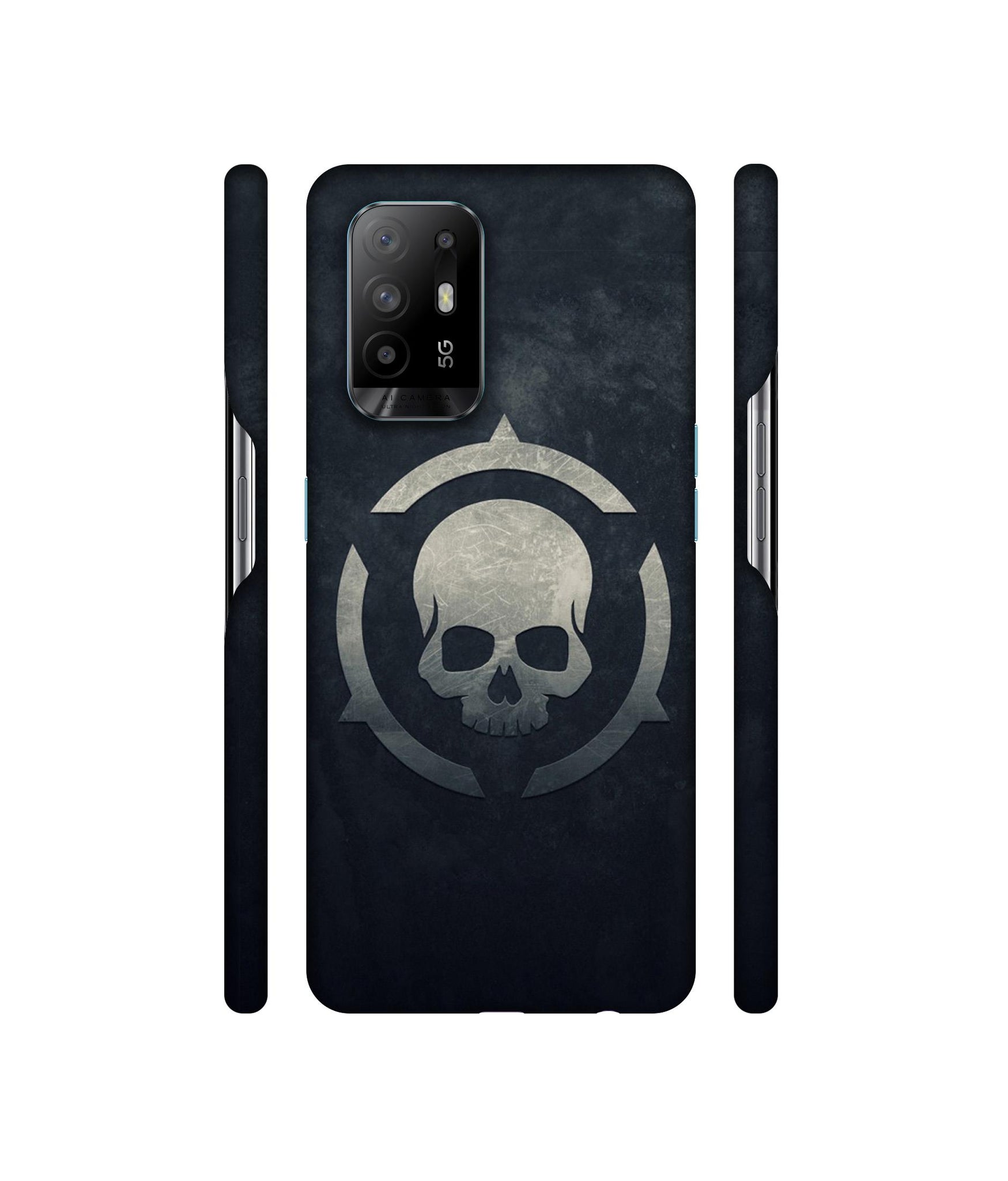 Skull Pattern Print Designer Hard Back Cover for Oppo A94 5G