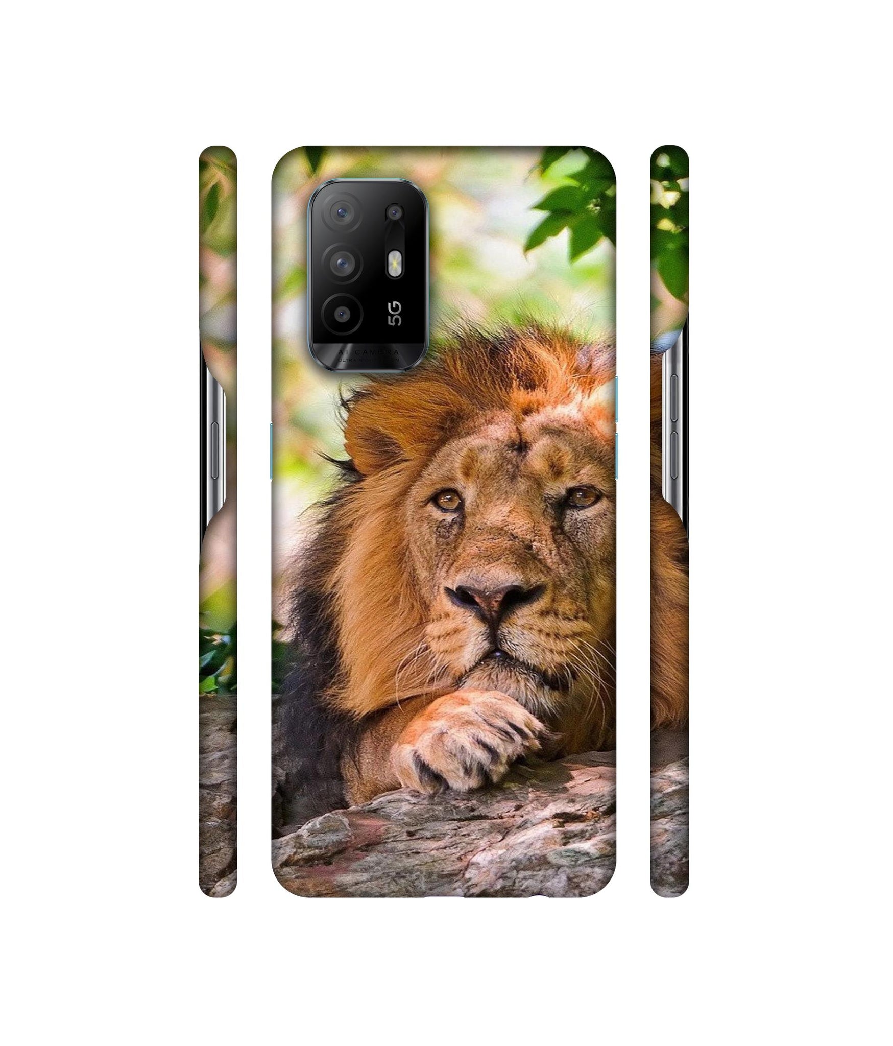 Tiger Pattern Print Designer Hard Back Cover for Oppo A94 5G