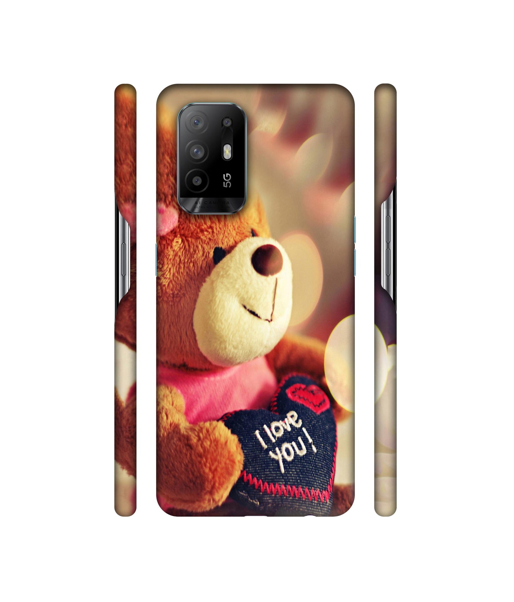 Teddy Bear Designer Hard Back Cover for Oppo A94 5G