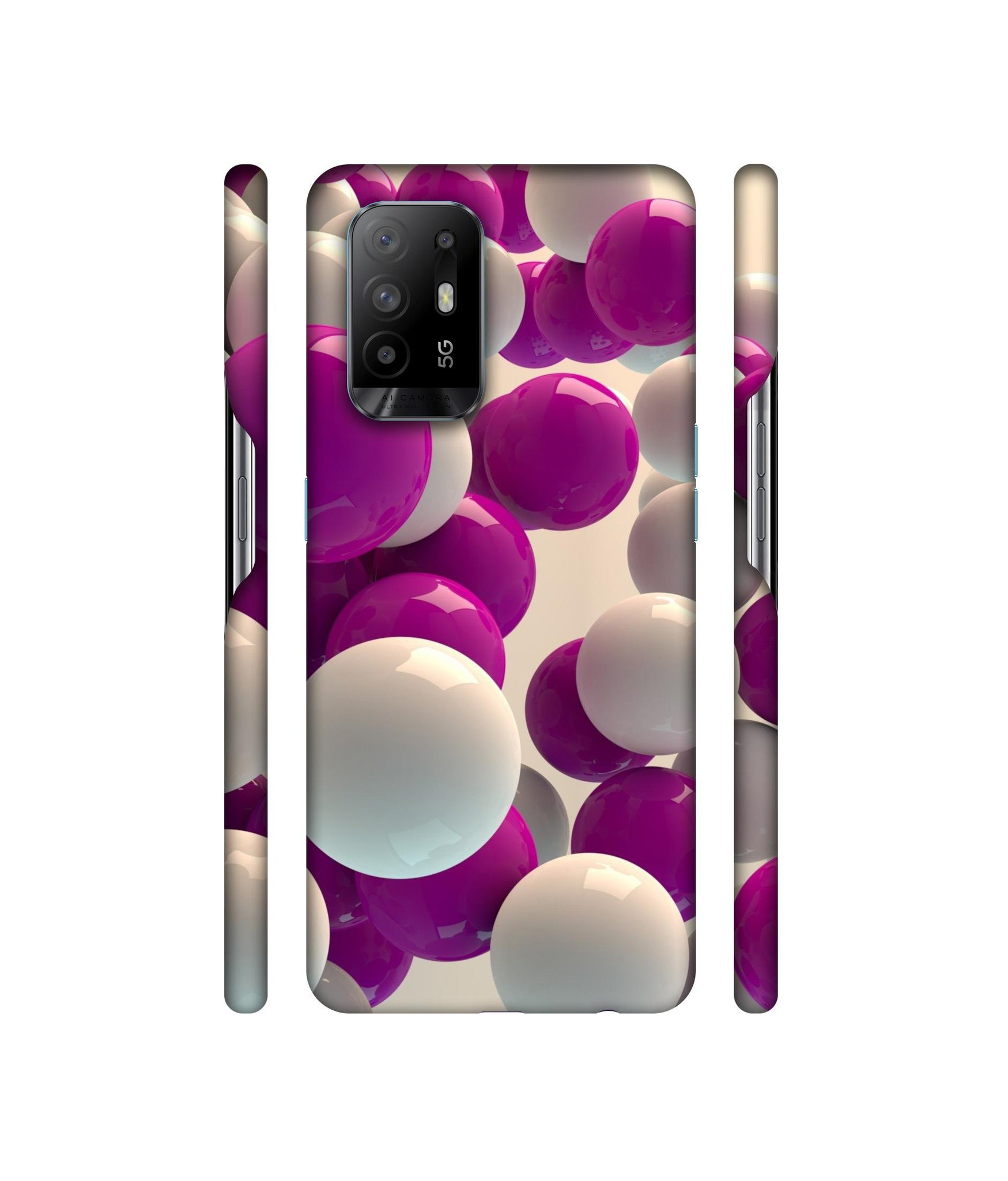3D Balloons Designer Hard Back Cover for Oppo A94 5G