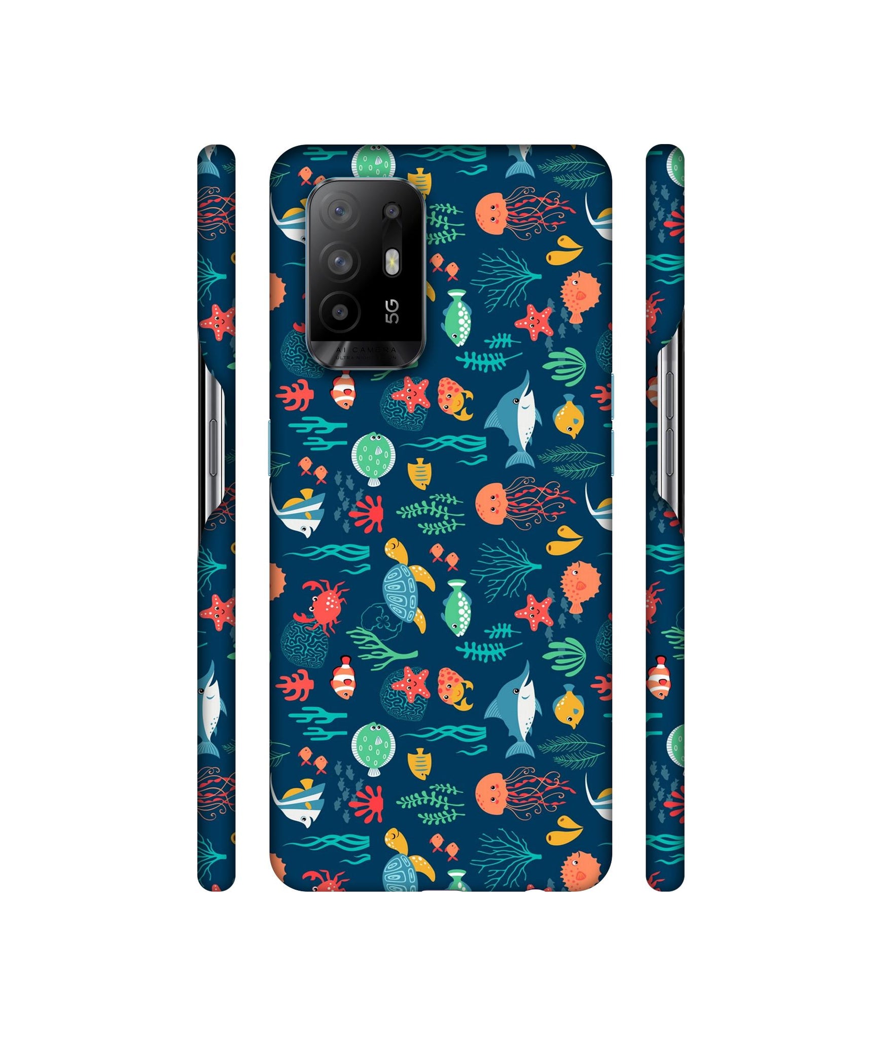 Aquarium Texture Designer Hard Back Cover for Oppo A94 5G