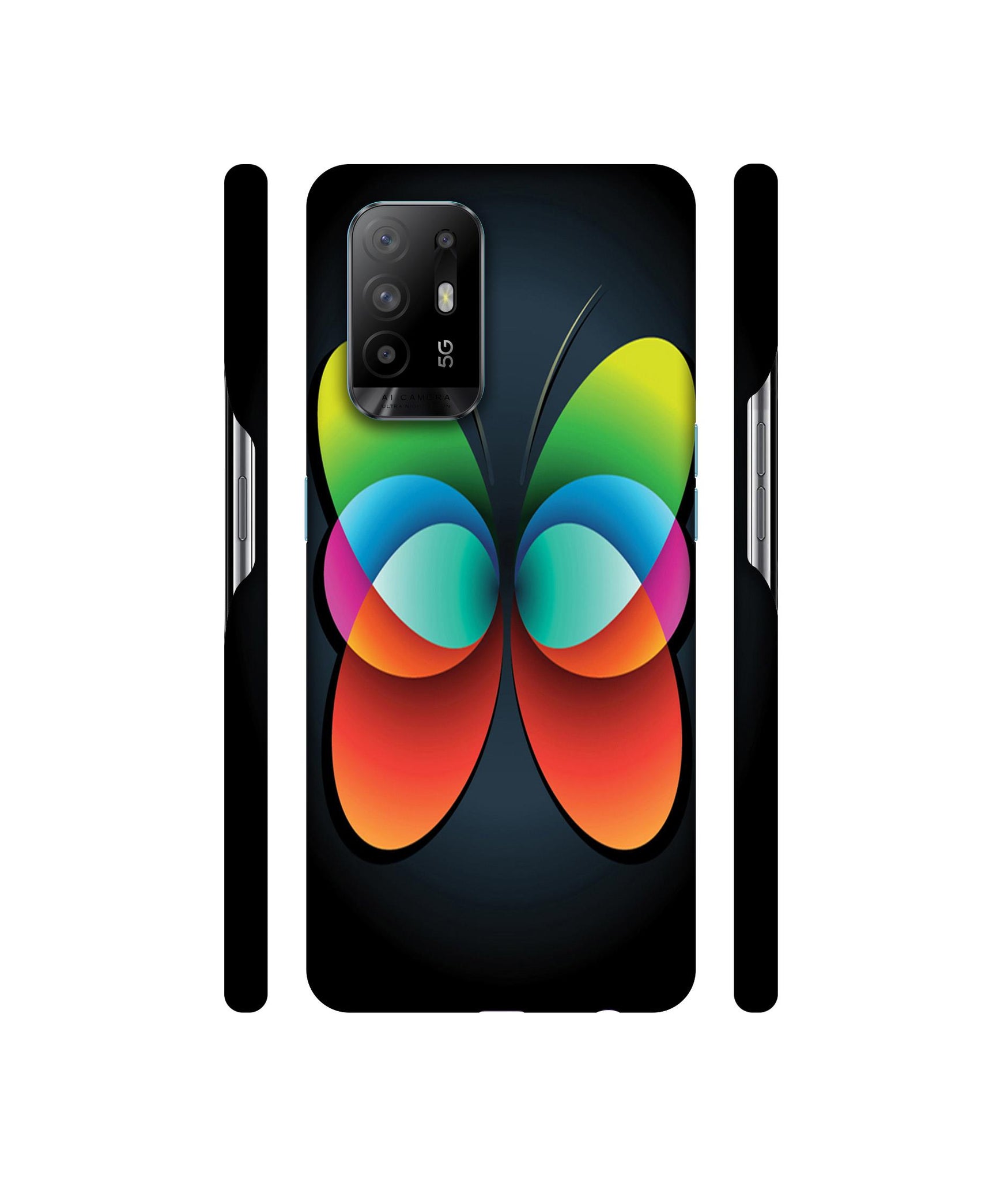 Colourfull Butterfly Designer Hard Back Cover for Oppo A94 5G