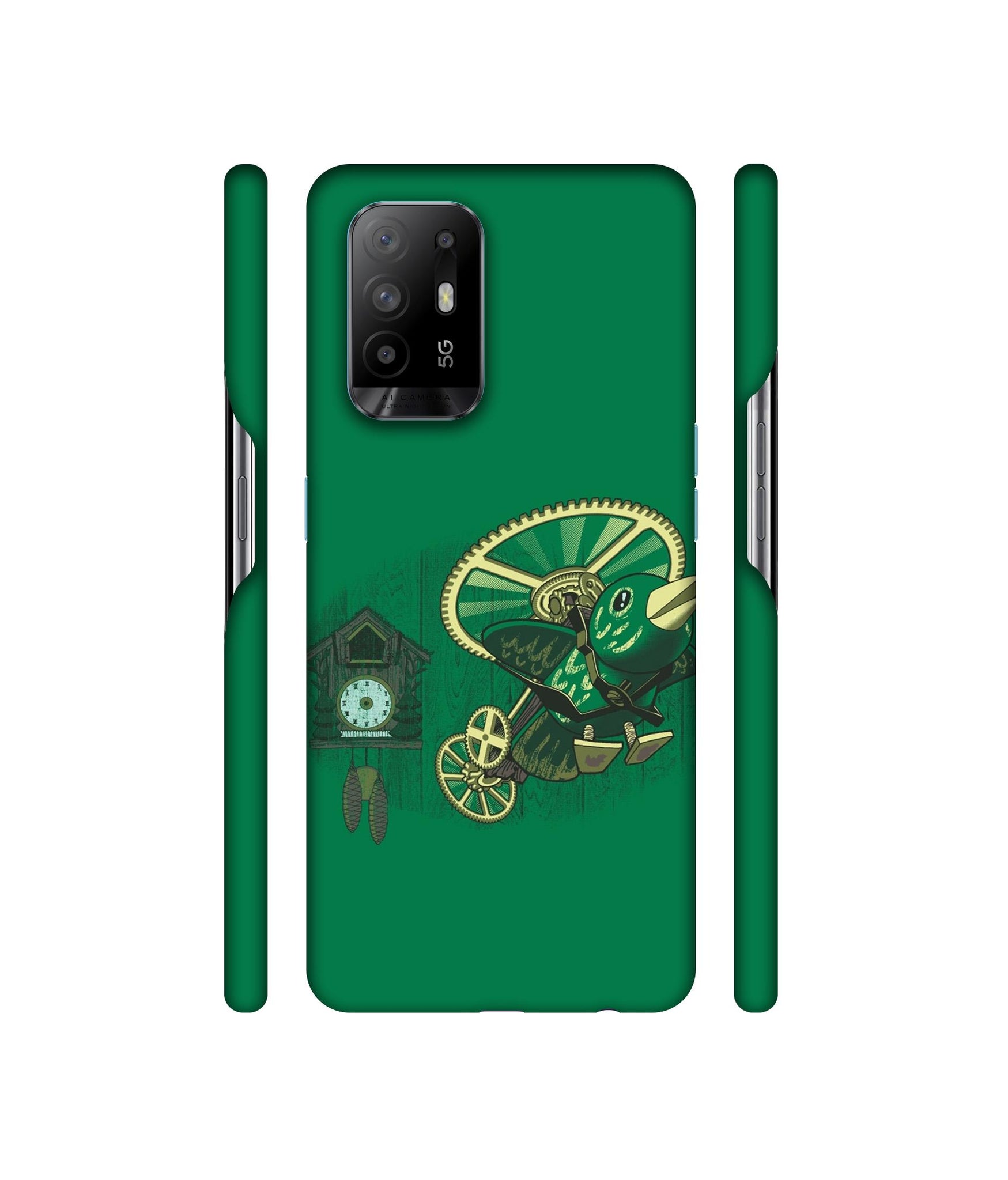 Clock Bird Designer Hard Back Cover for Oppo A94 5G