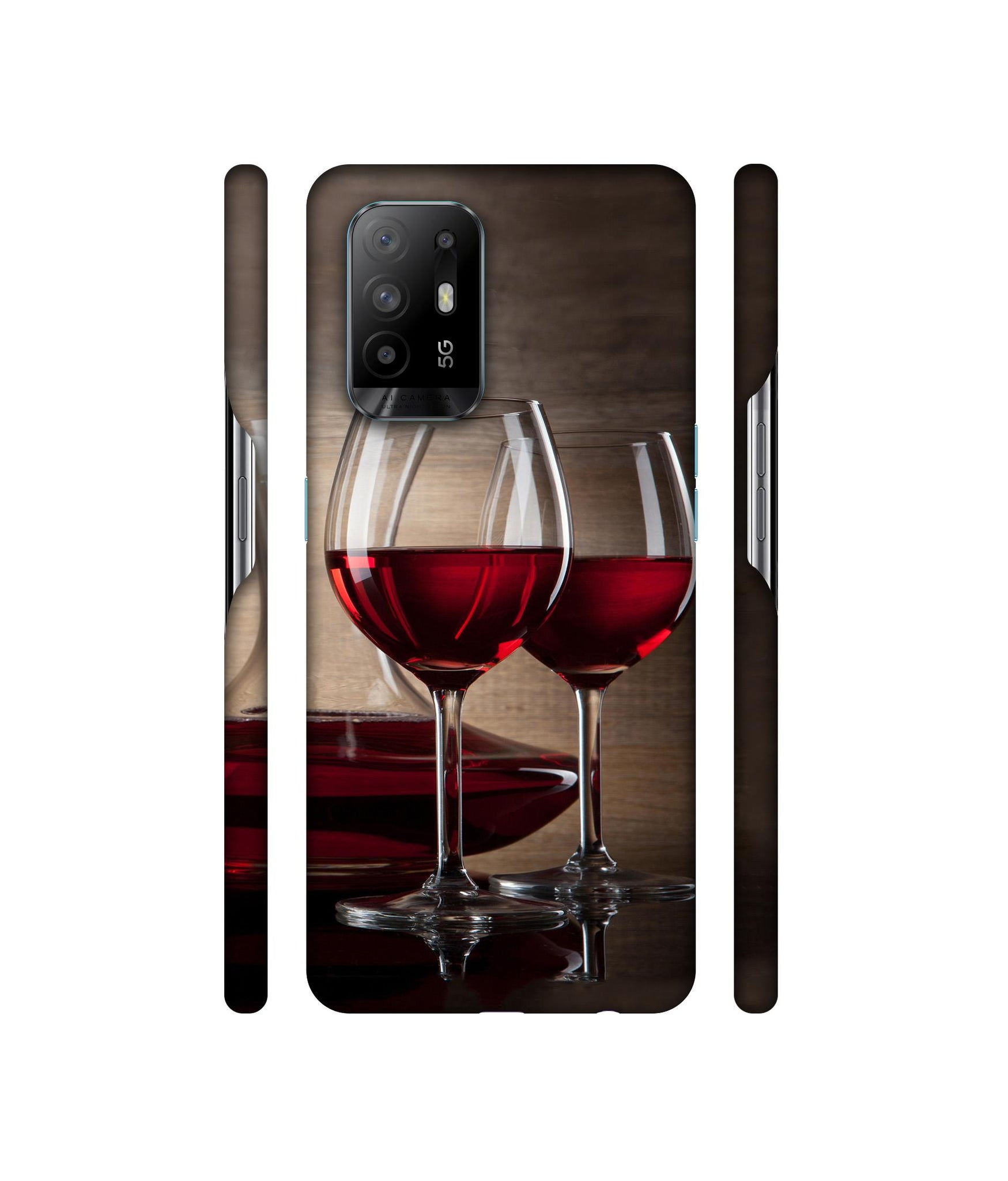 Wine Glass Designer Hard Back Cover for Oppo A94 5G