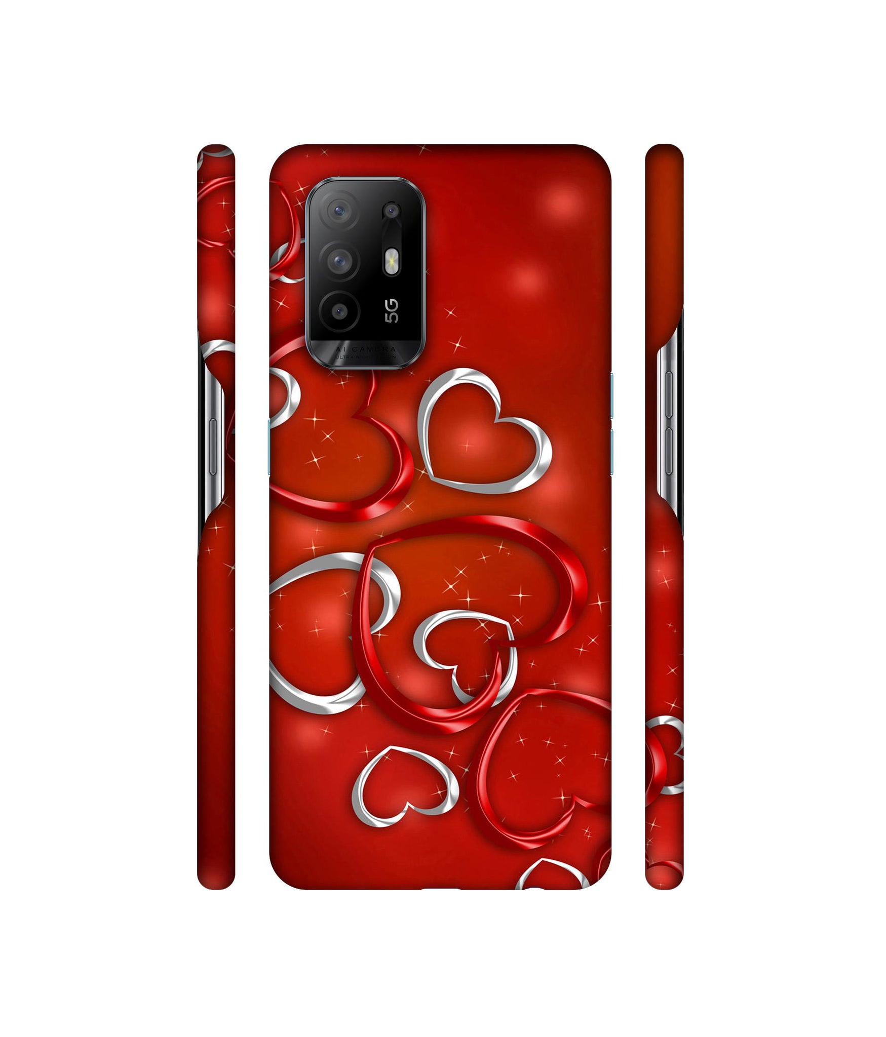 Hearts Designer Hard Back Cover for Oppo A94 5G