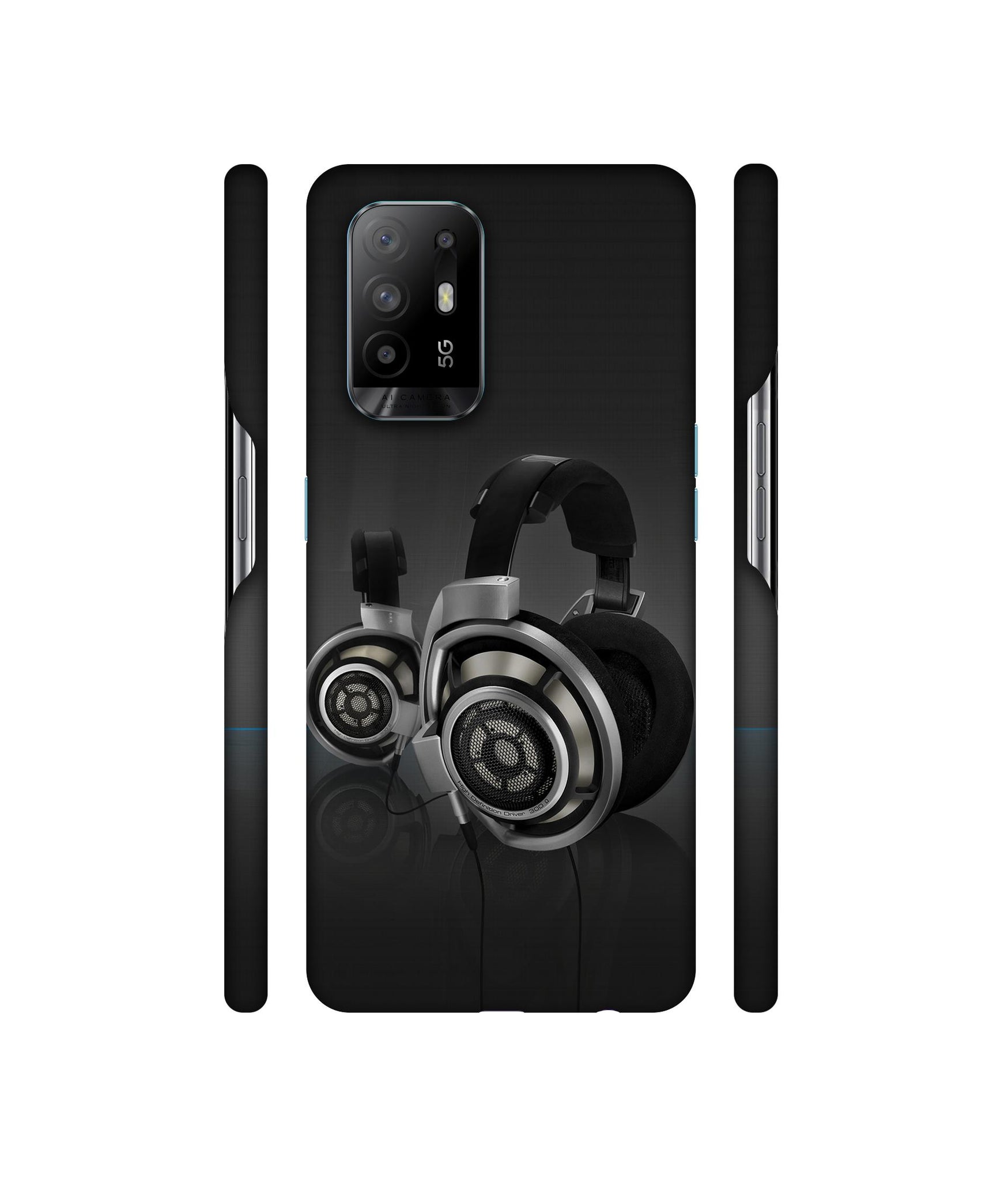 Head Phone Designer Hard Back Cover for Oppo A94 5G