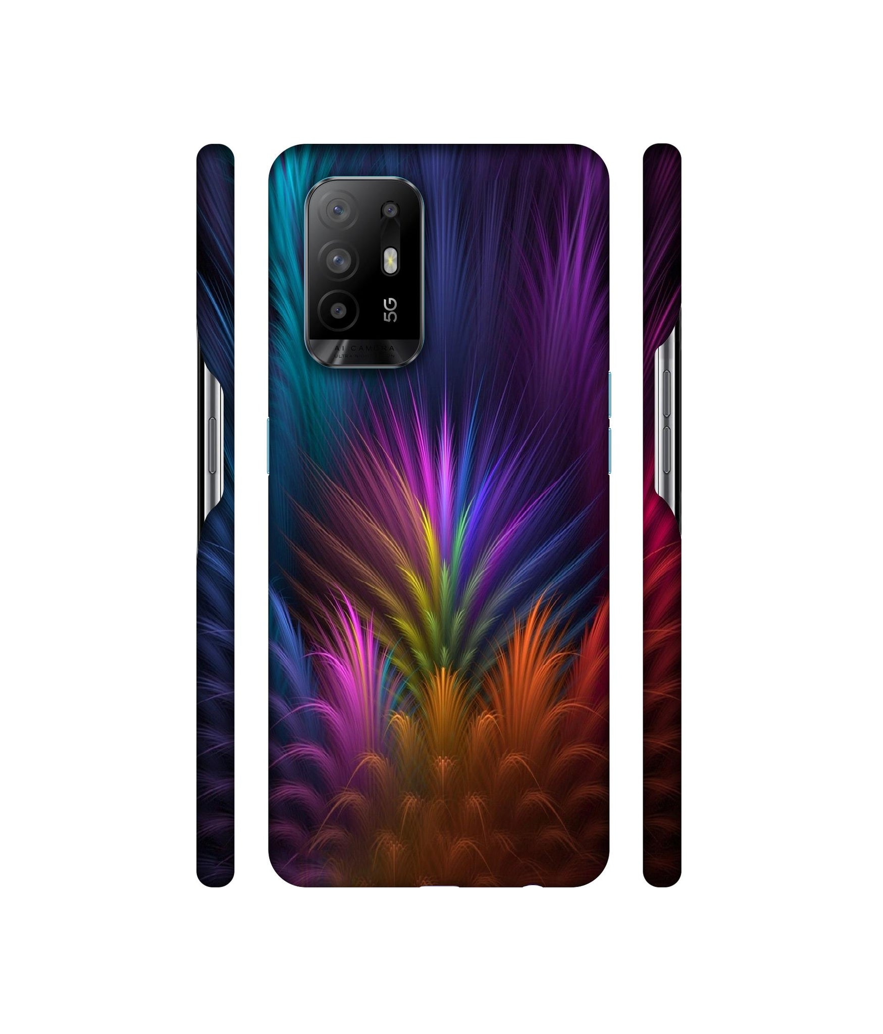 Multicoloured Designer Hard Back Cover for Oppo A94 5G