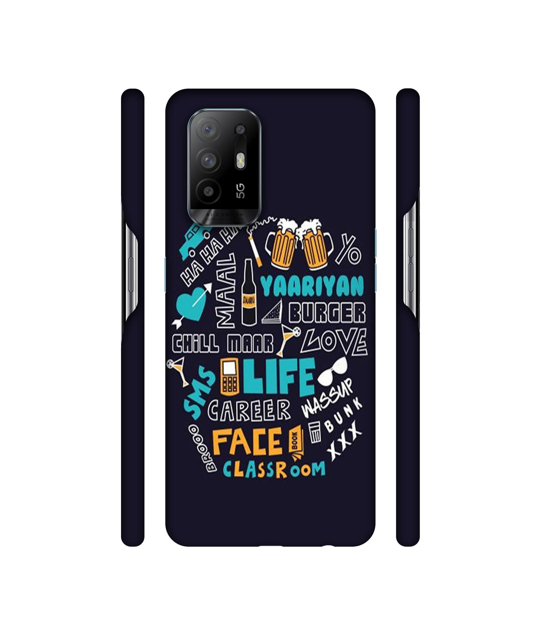 Funny Quote Designer Hard Back Cover for Oppo A94 5G