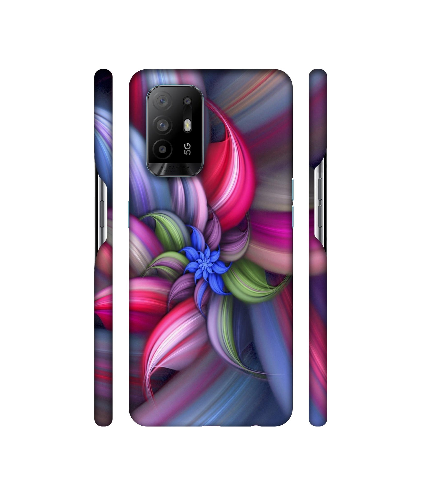 Colorful Flower Designer Hard Back Cover for Oppo A94 5G